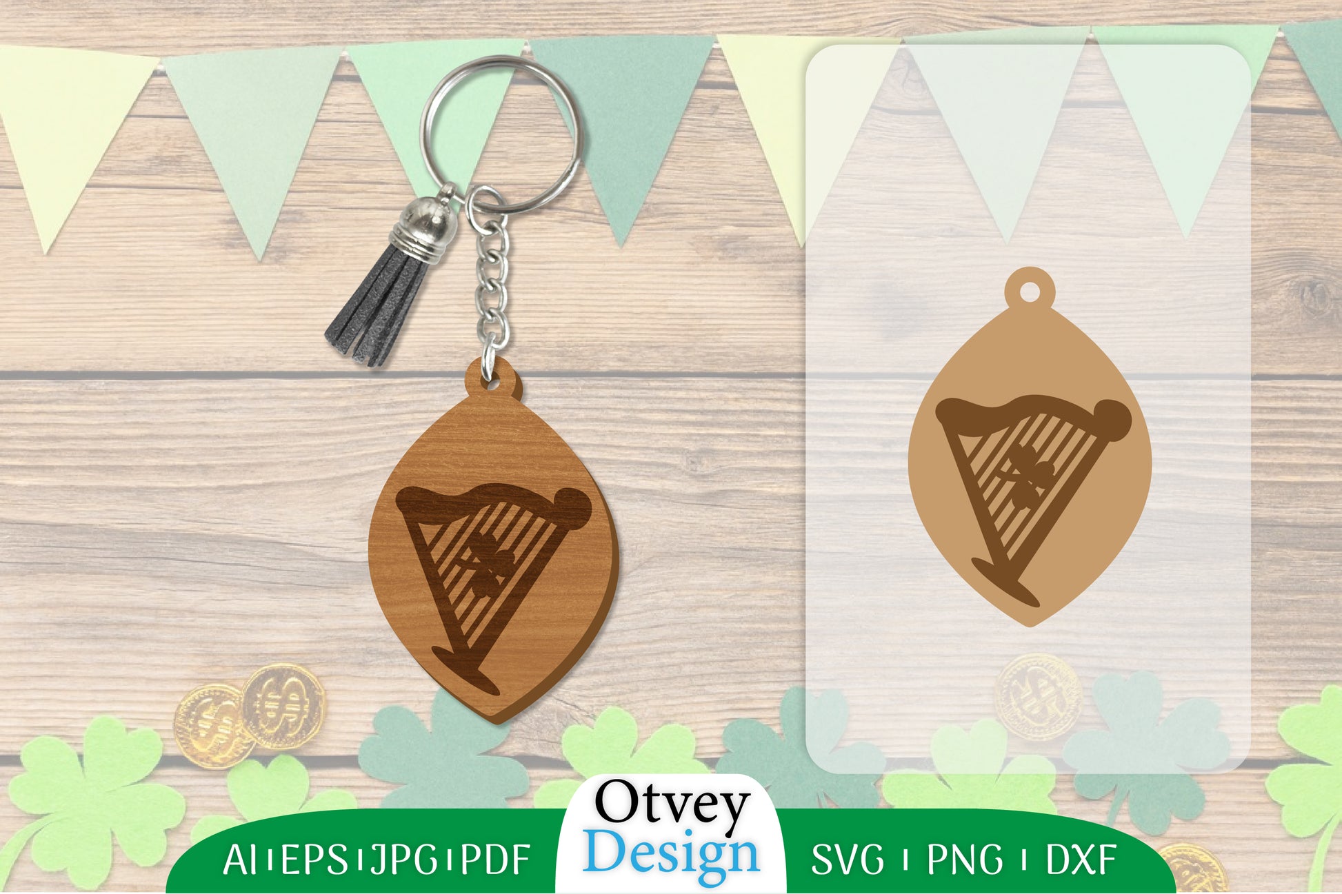 St Patrick's Day Keychain SVG Bundle 48 - CraftNest - Digital Crafting and Art