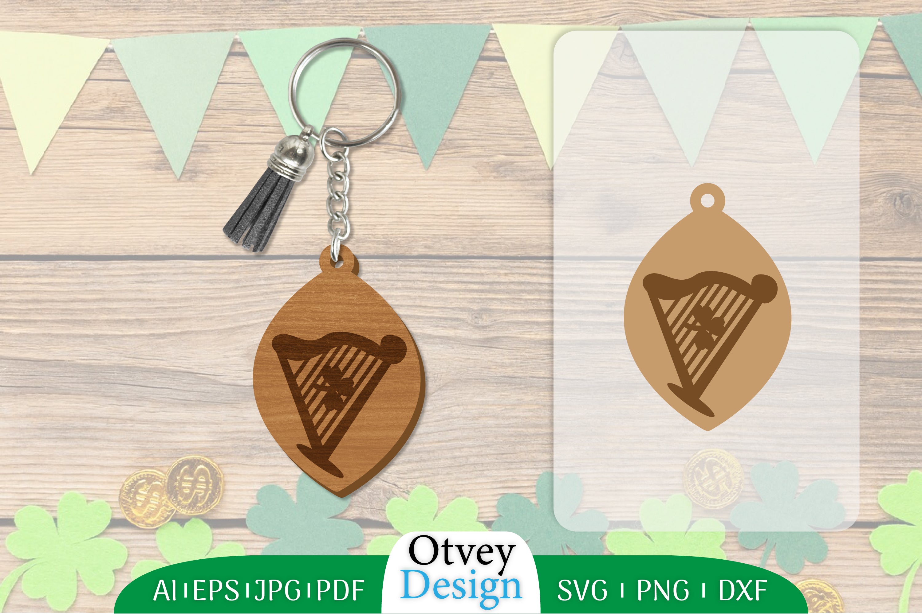 St Patrick's Day Keychain SVG Bundle 48 - CraftNest - Digital Crafting and Art