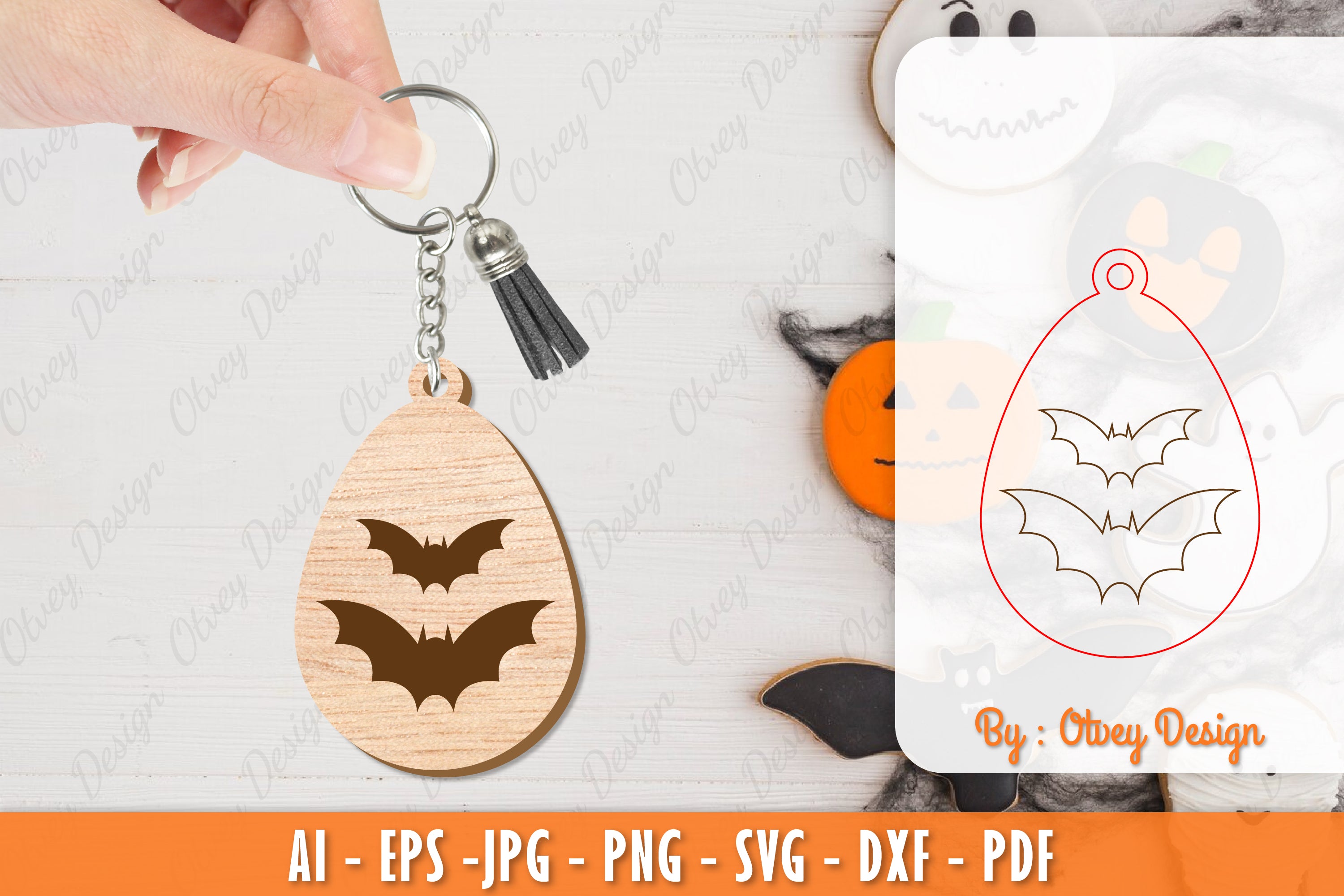 Keychain Halloween Lasercut SVG Bundle 57 - CraftNest - Digital Crafting and Art