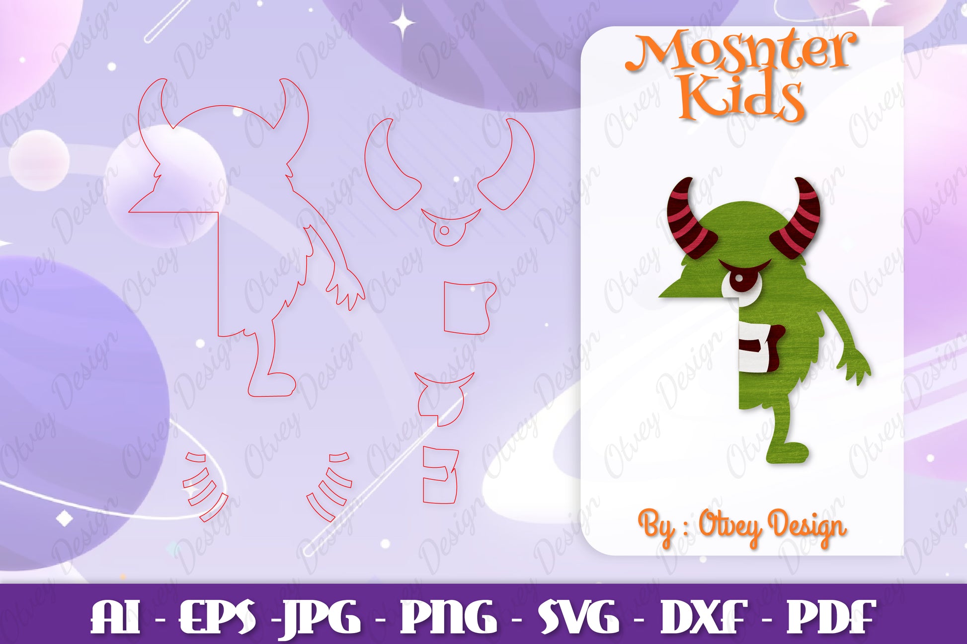 Monster Kids Corner Door Lasercut SVG Bundle 11 - CraftNest - Digital Crafting and Art