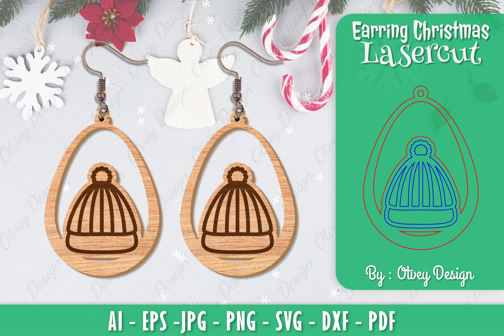 Christmas Earrings SVG Bundle 80 - CraftNest - Digital Crafting and Art