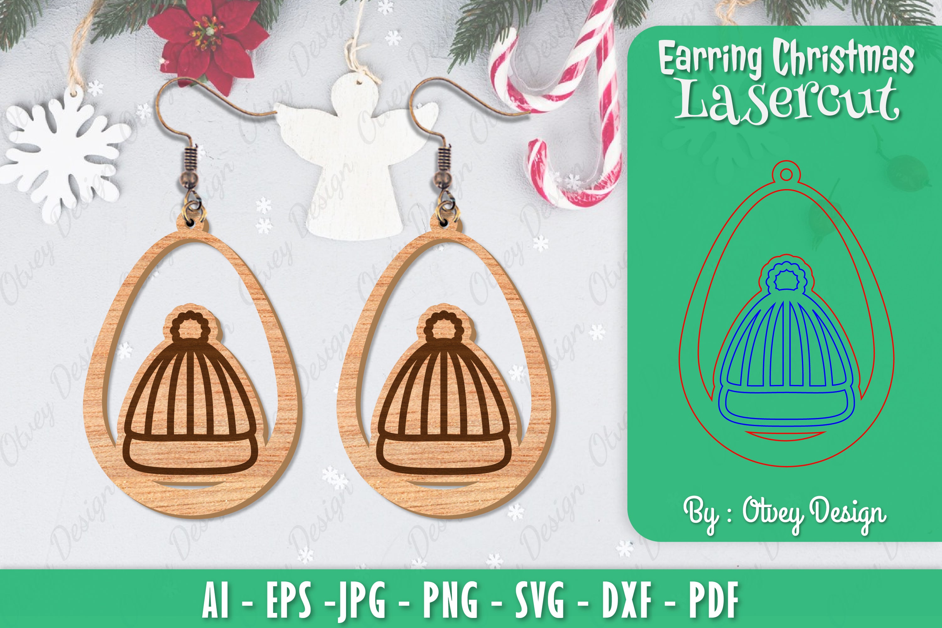 Christmas Earrings SVG Bundle 80 - CraftNest - Digital Crafting and Art
