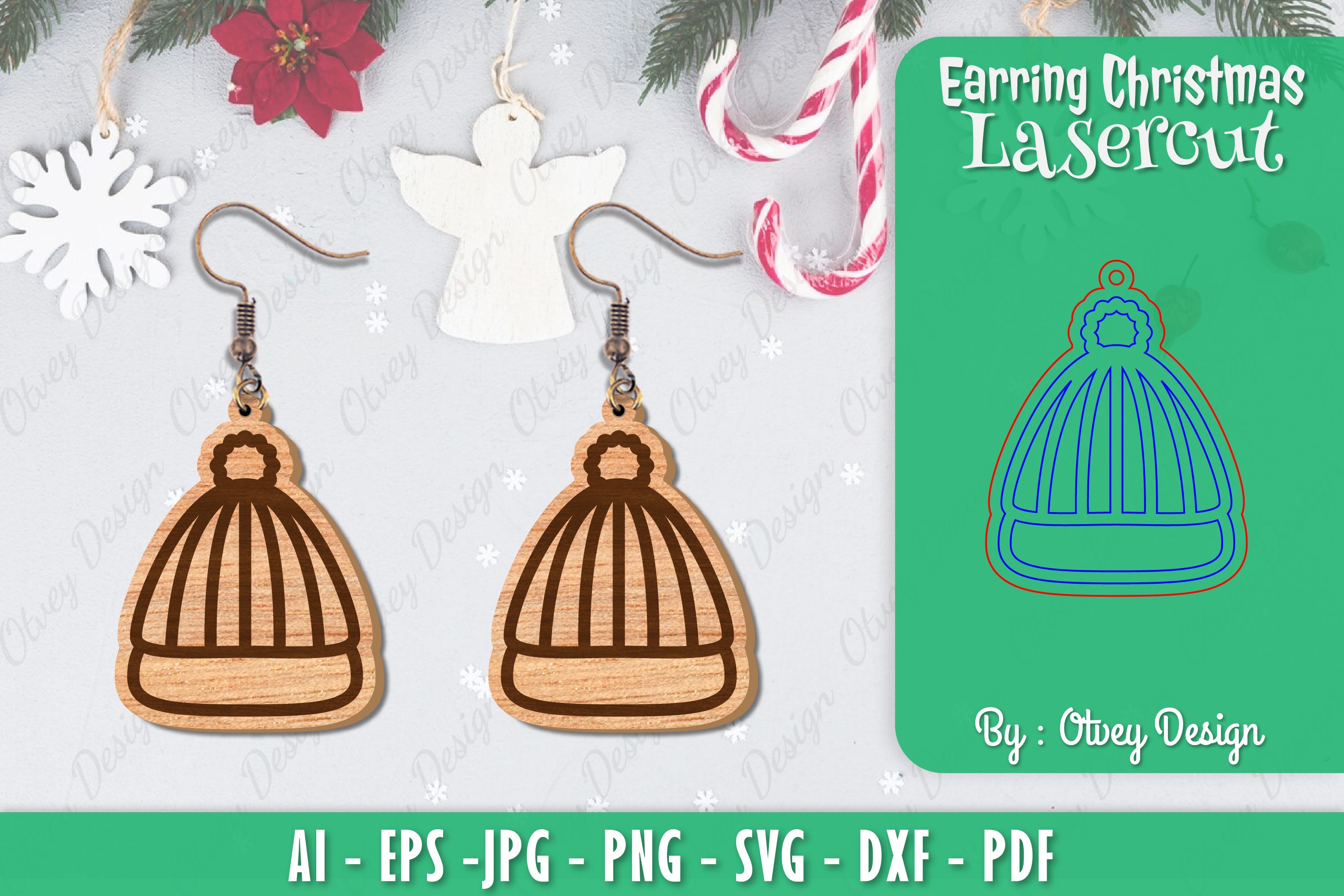 Christmas Earrings SVG Bundle