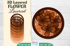 Flower 3D Layered Lasercut SVG Bundle 2 - CraftNest - Digital Crafting and Art