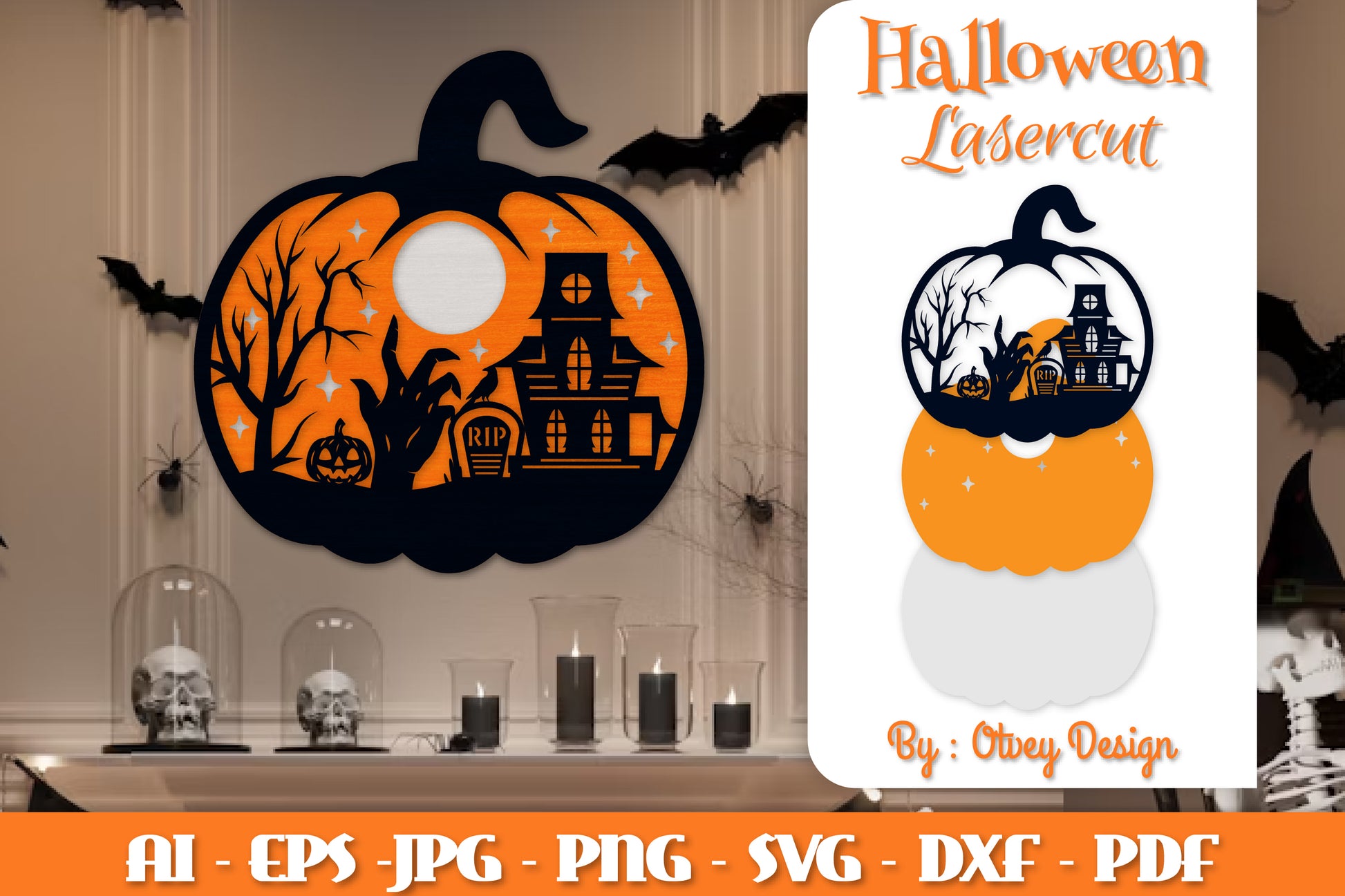 Halloween Pumpkins Lasercut SVG Bundle 11 - CraftNest - Digital Crafting and Art