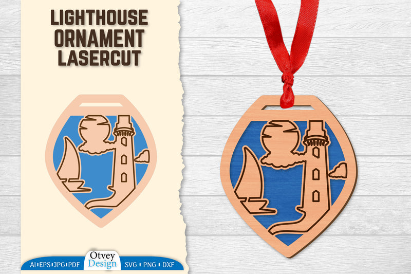 Lighthouse Lasercut Ornament SVG Bundle 77 - CraftNest - Digital Crafting and Art