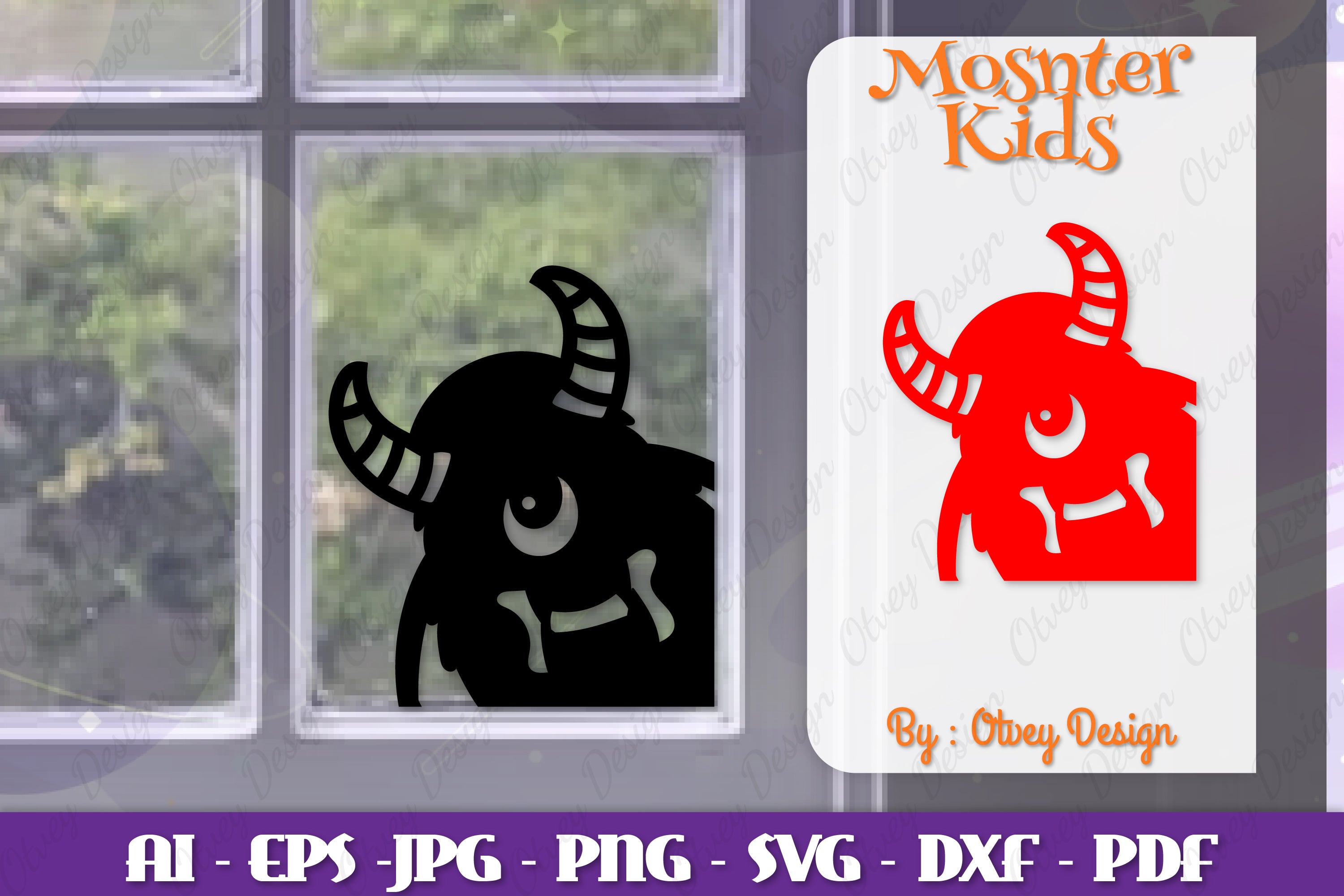 Halloween Window Cling Decor SVG Bundle