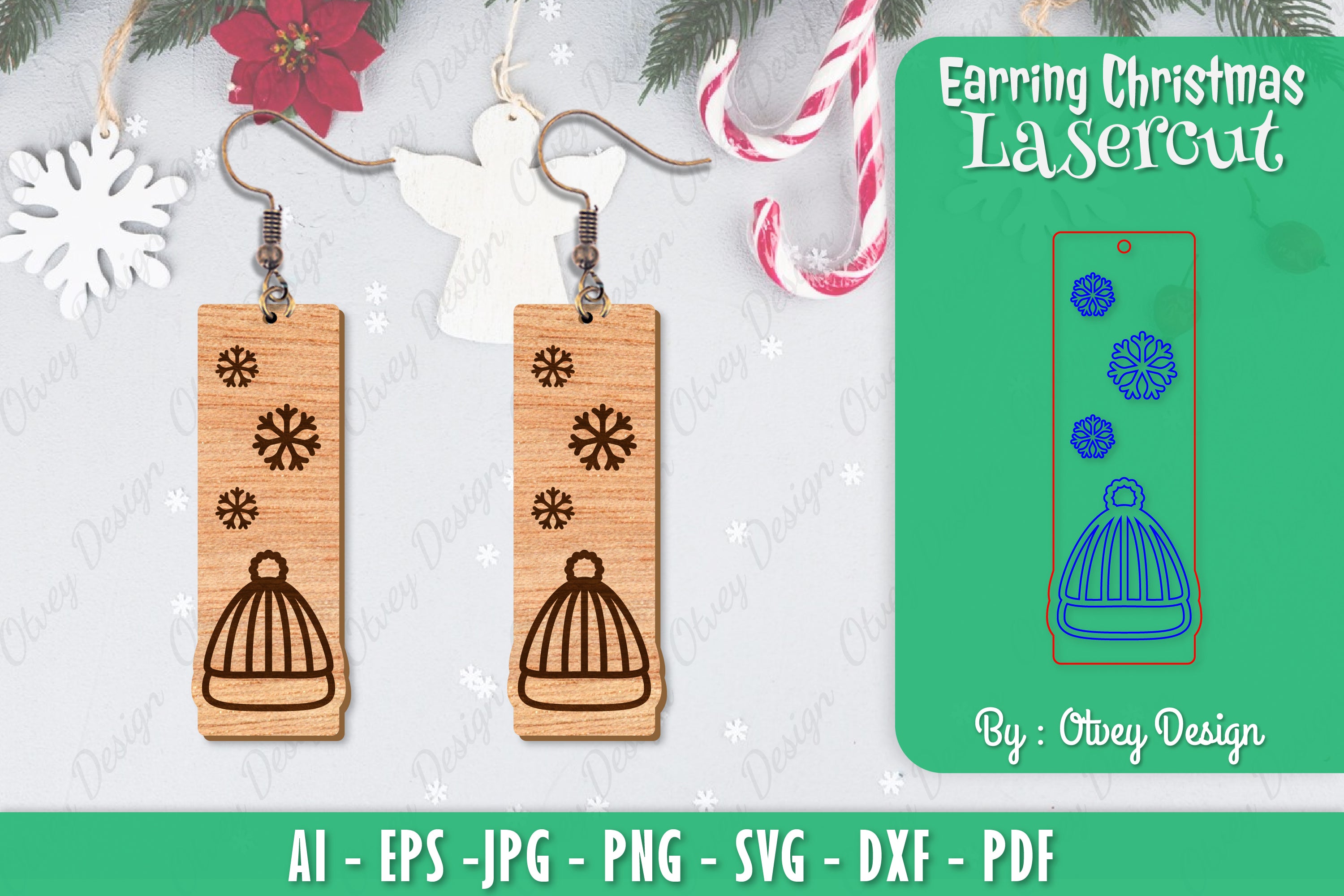 Christmas Earrings SVG Bundle 110 - CraftNest - Digital Crafting and Art
