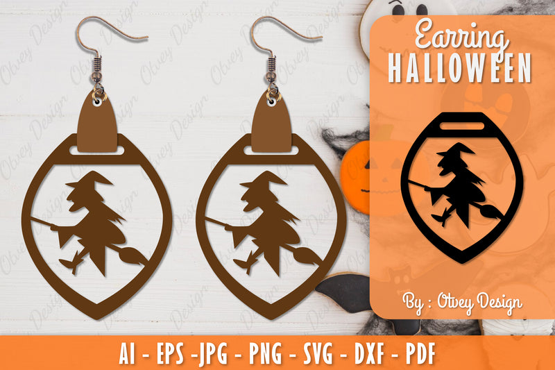 Earring Halloween Lasercut SVG Bundle 264 - CraftNest - Digital Crafting and Art