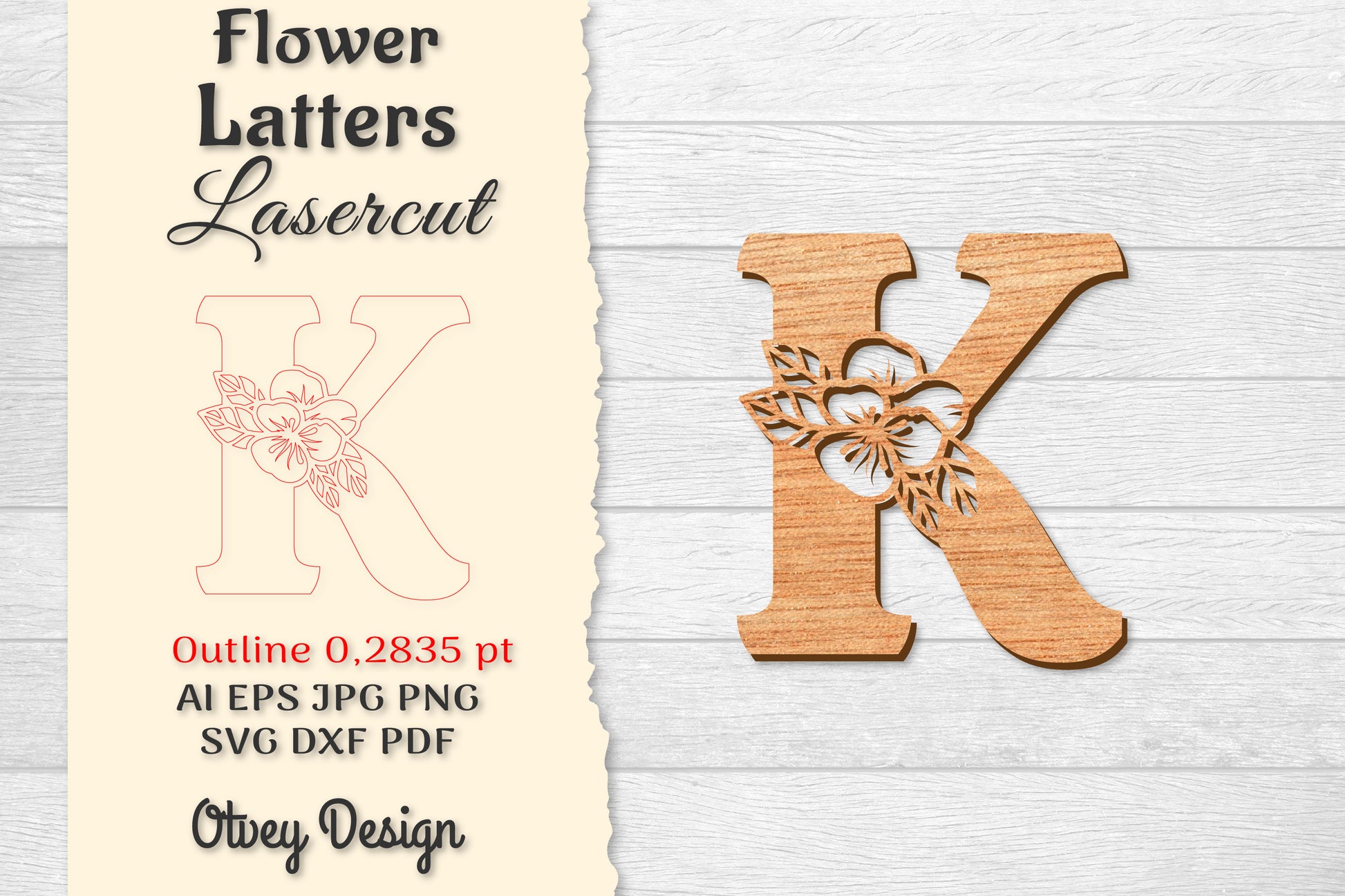Flower Letters Laser Cut File SVG Bundle 85 - CraftNest - Digital Crafting and Art