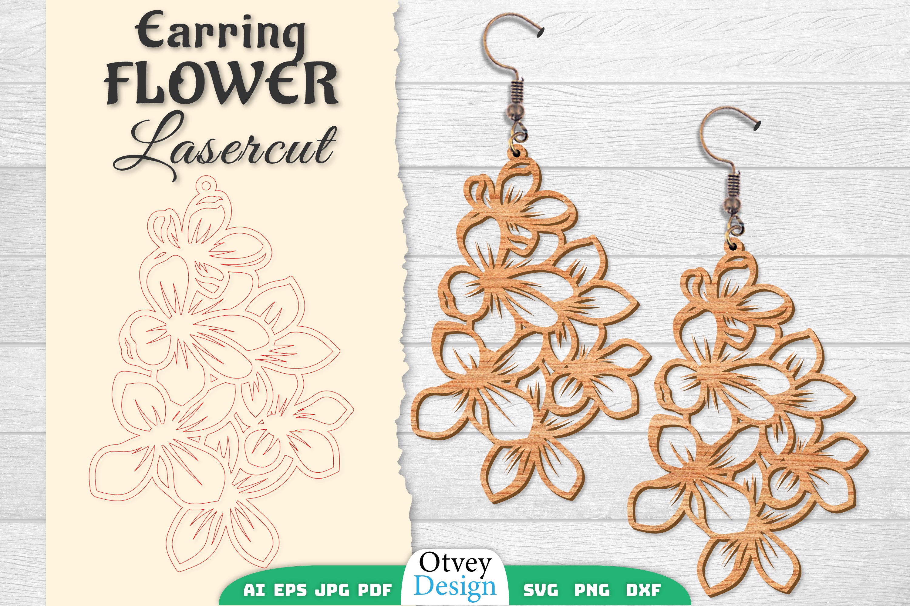 Earring Flower Lasercut SVG Bundle 11 - CraftNest - Digital Crafting and Art