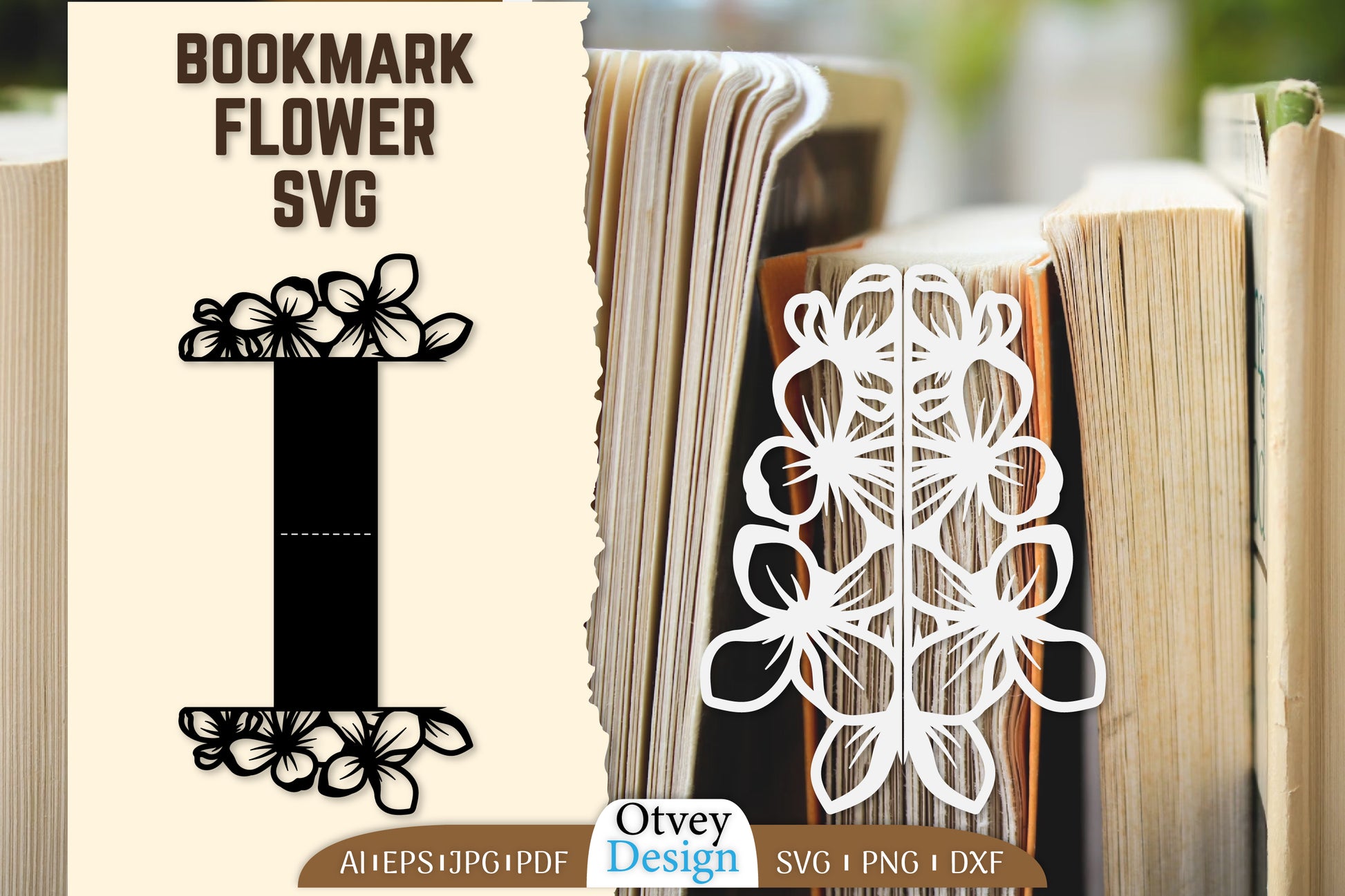 Cutout Flower Bookmark SVG Bundle 11 - CraftNest - Digital Crafting and Art