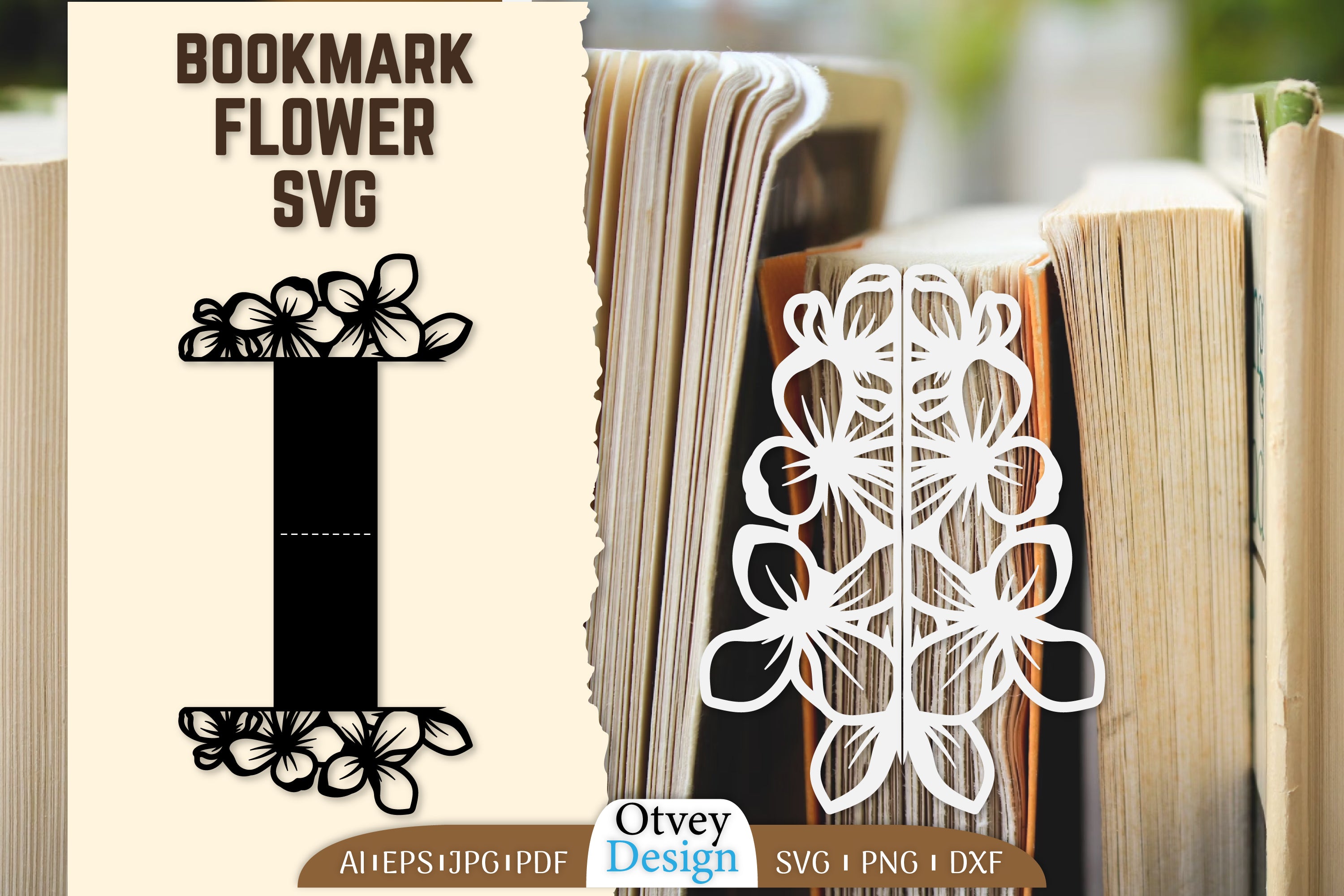 Cutout Flower Bookmark SVG Bundle 11 - CraftNest - Digital Crafting and Art