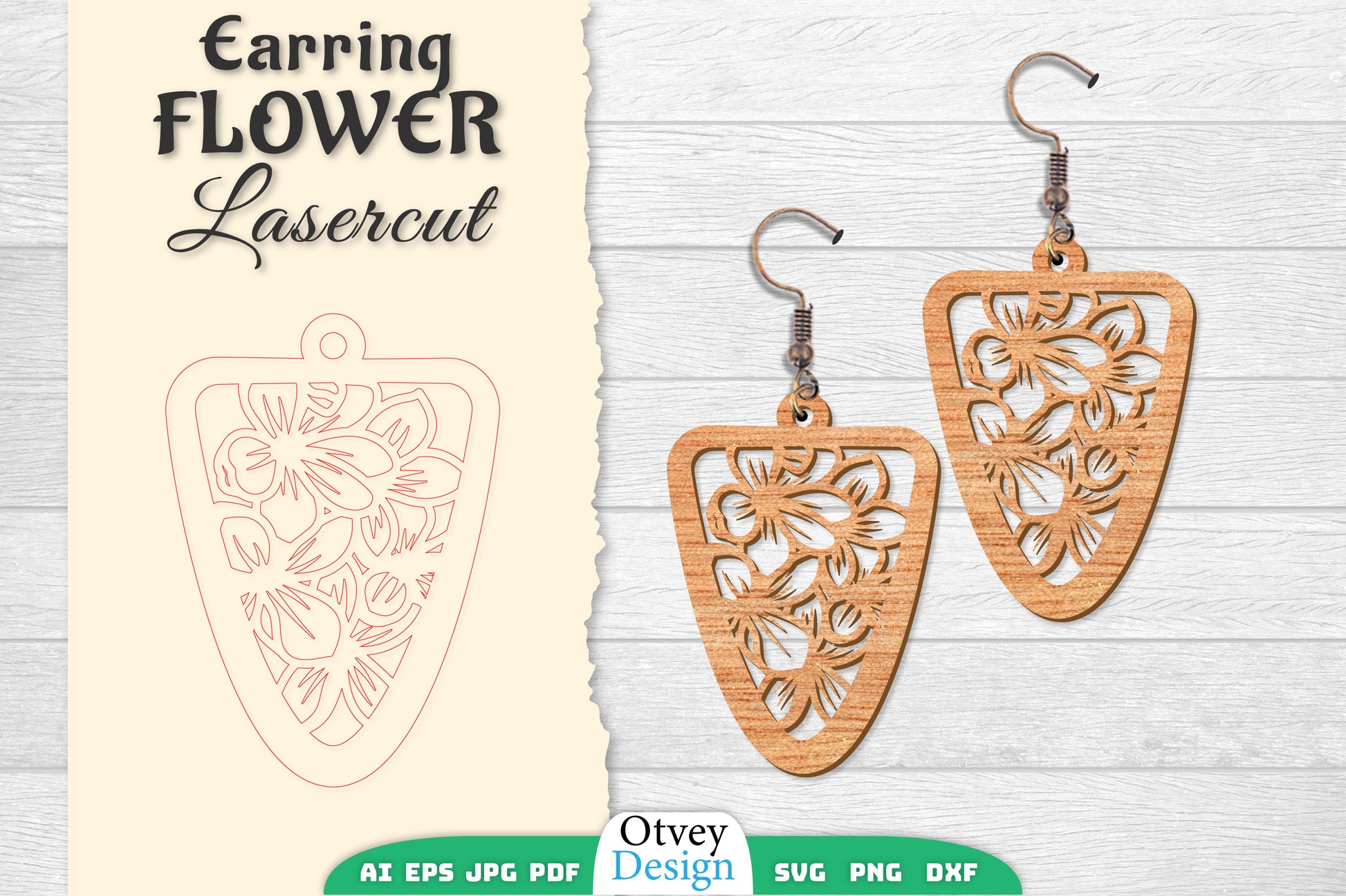 Earring Flower Lasercut SVG Bundle 70 - CraftNest - Digital Crafting and Art
