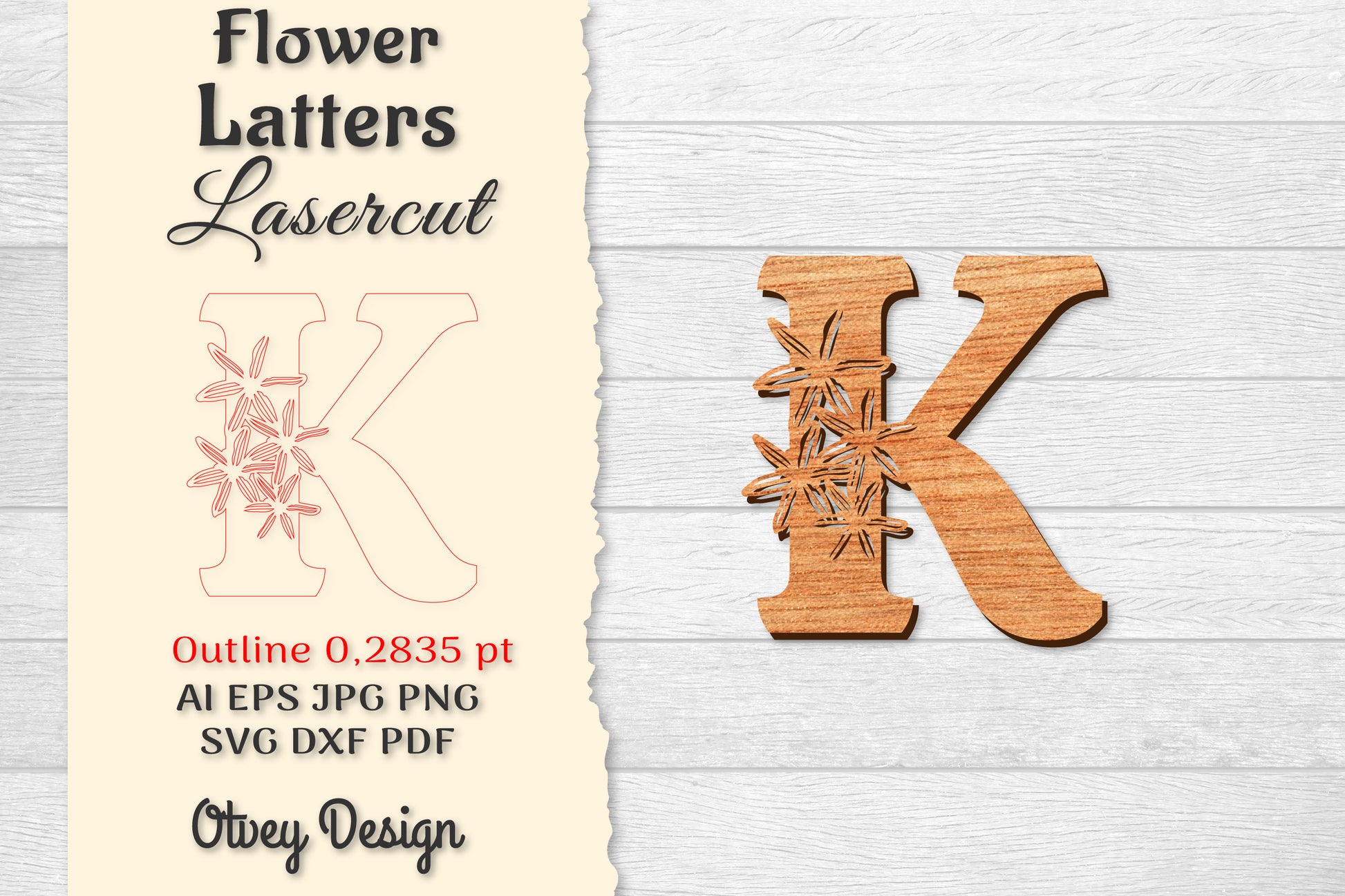 Flower Letters Laser Cut File SVG Bundle 34 - CraftNest - Digital Crafting and Art