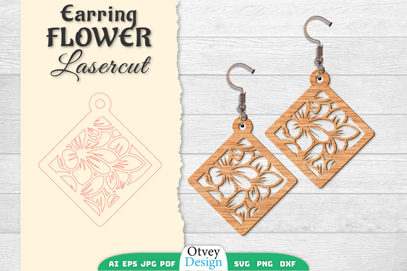 Earring Flower Lasercut SVG Bundle 40 - CraftNest - Digital Crafting and Art