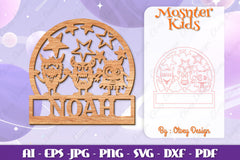 Monsters Kids Name Sign Lasercut SVG Bundle 11 - CraftNest - Digital Crafting and Art