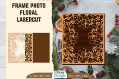 Floral Lasercut Frame Photo SVG Bundle 8 - CraftNest - Digital Crafting and Art