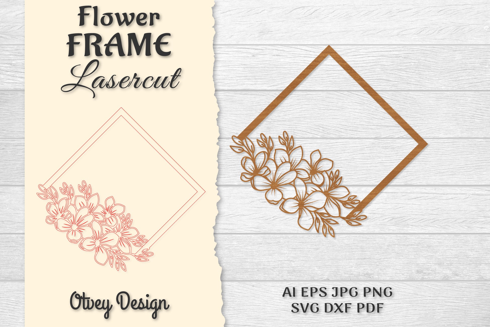 5 Frame Flower Lasercut SVG Bundle 11 - CraftNest - Digital Crafting and Art