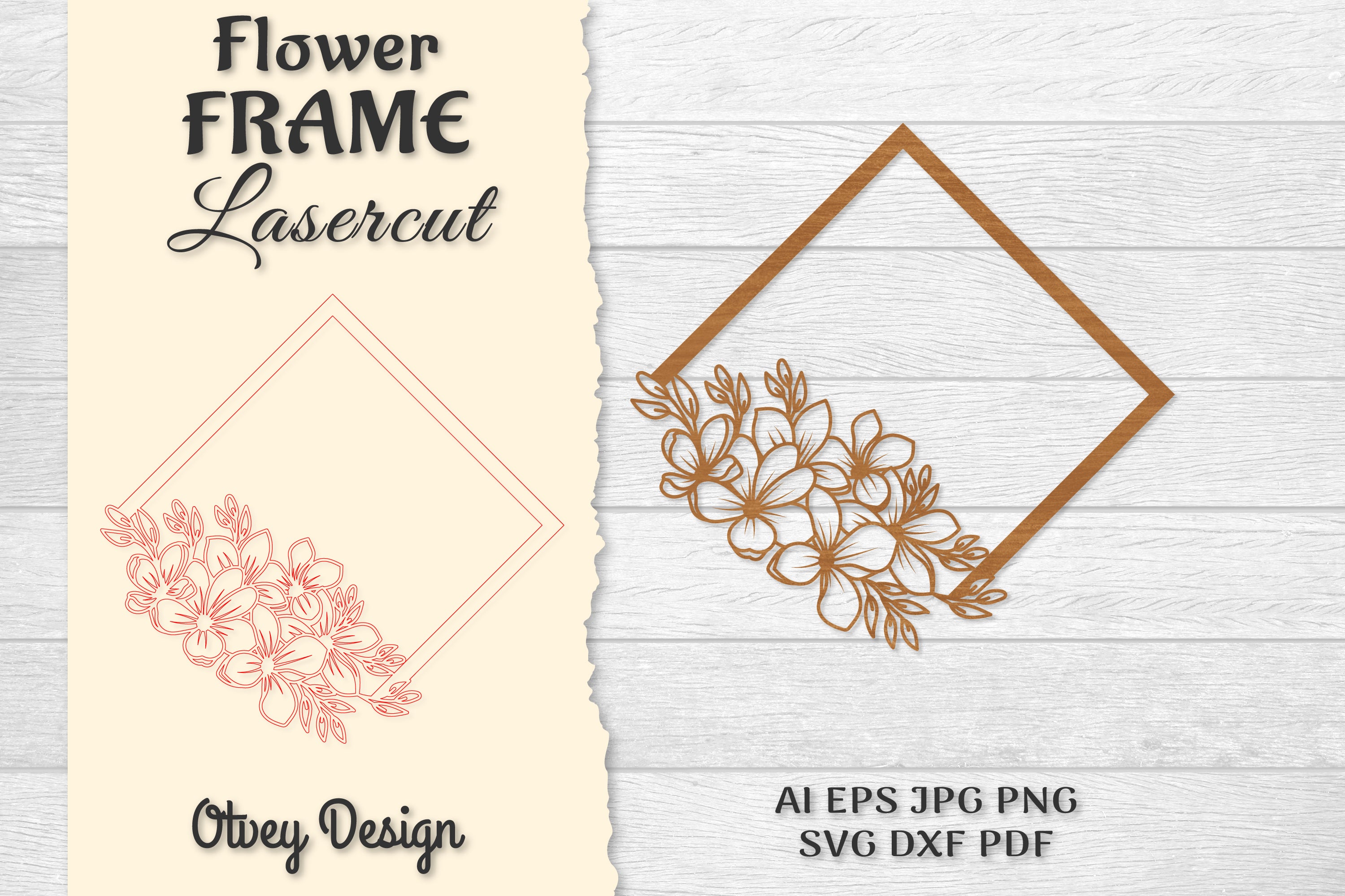 5 Frame Flower Lasercut SVG Bundle 11 - CraftNest - Digital Crafting and Art