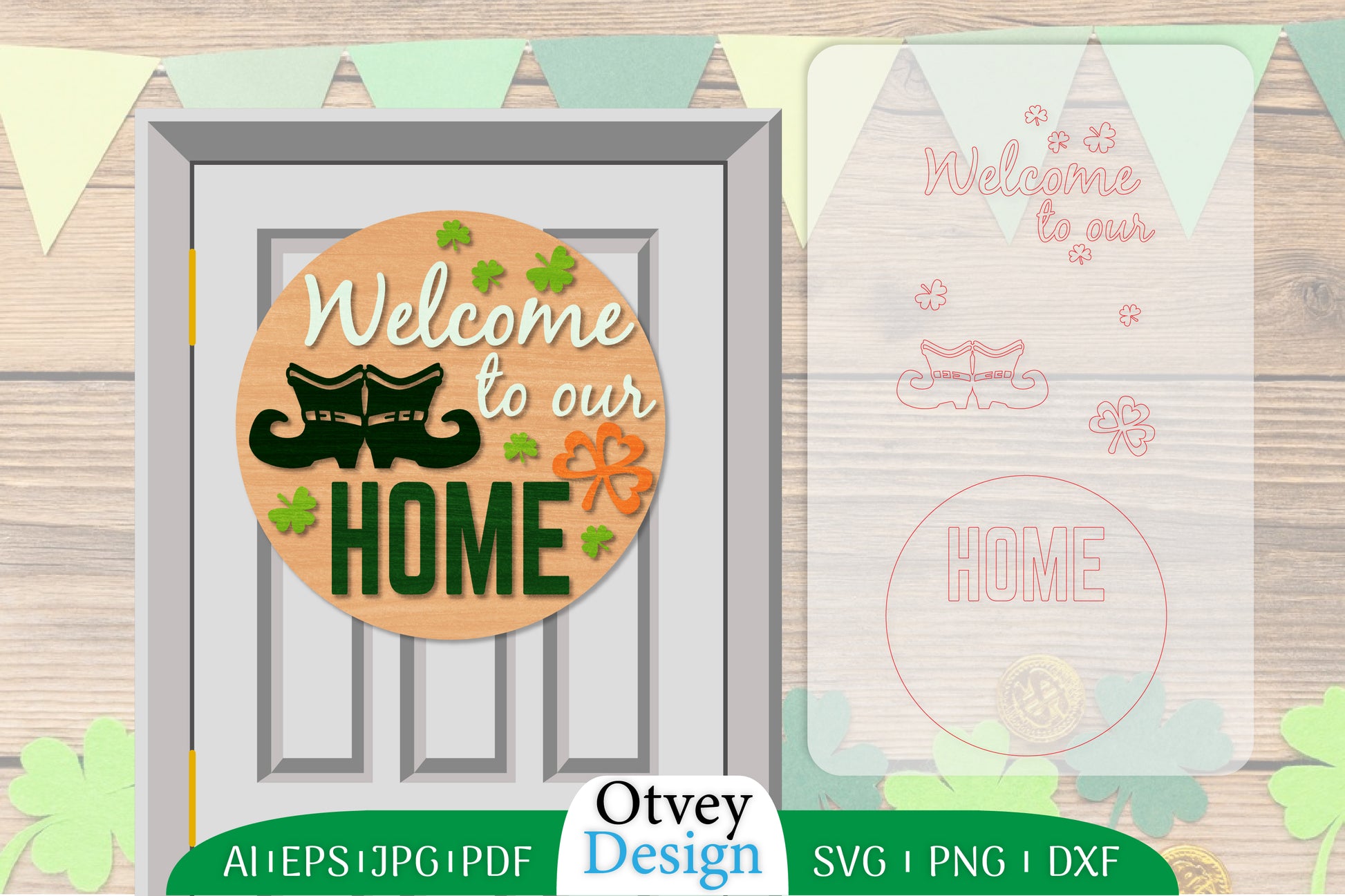 St. Patrick's Day Door Hanger SVG Bundle 2 - CraftNest - Digital Crafting and Art