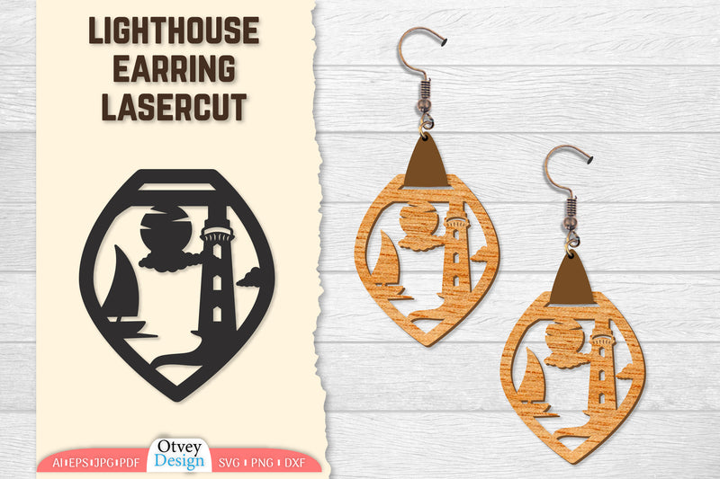 Lighthouse Earring Lasercut SVG Bundle 85 - CraftNest - Digital Crafting and Art