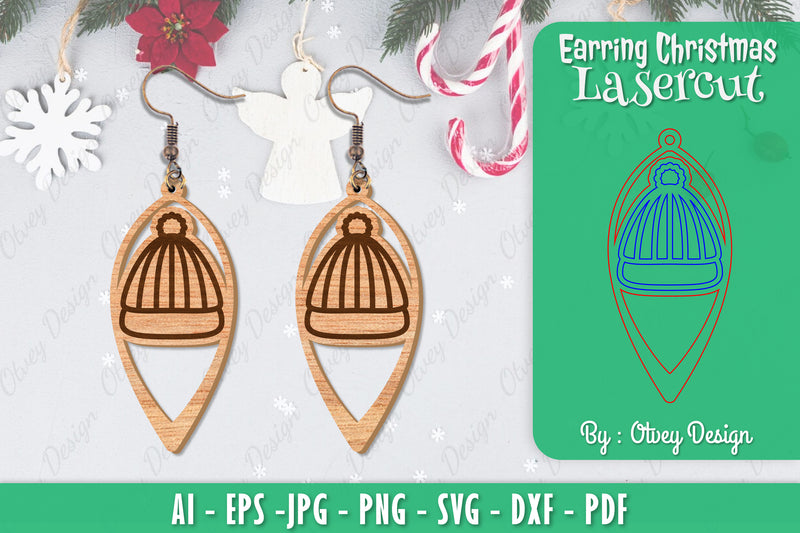 Christmas Earrings SVG Bundle 50 - CraftNest - Digital Crafting and Art
