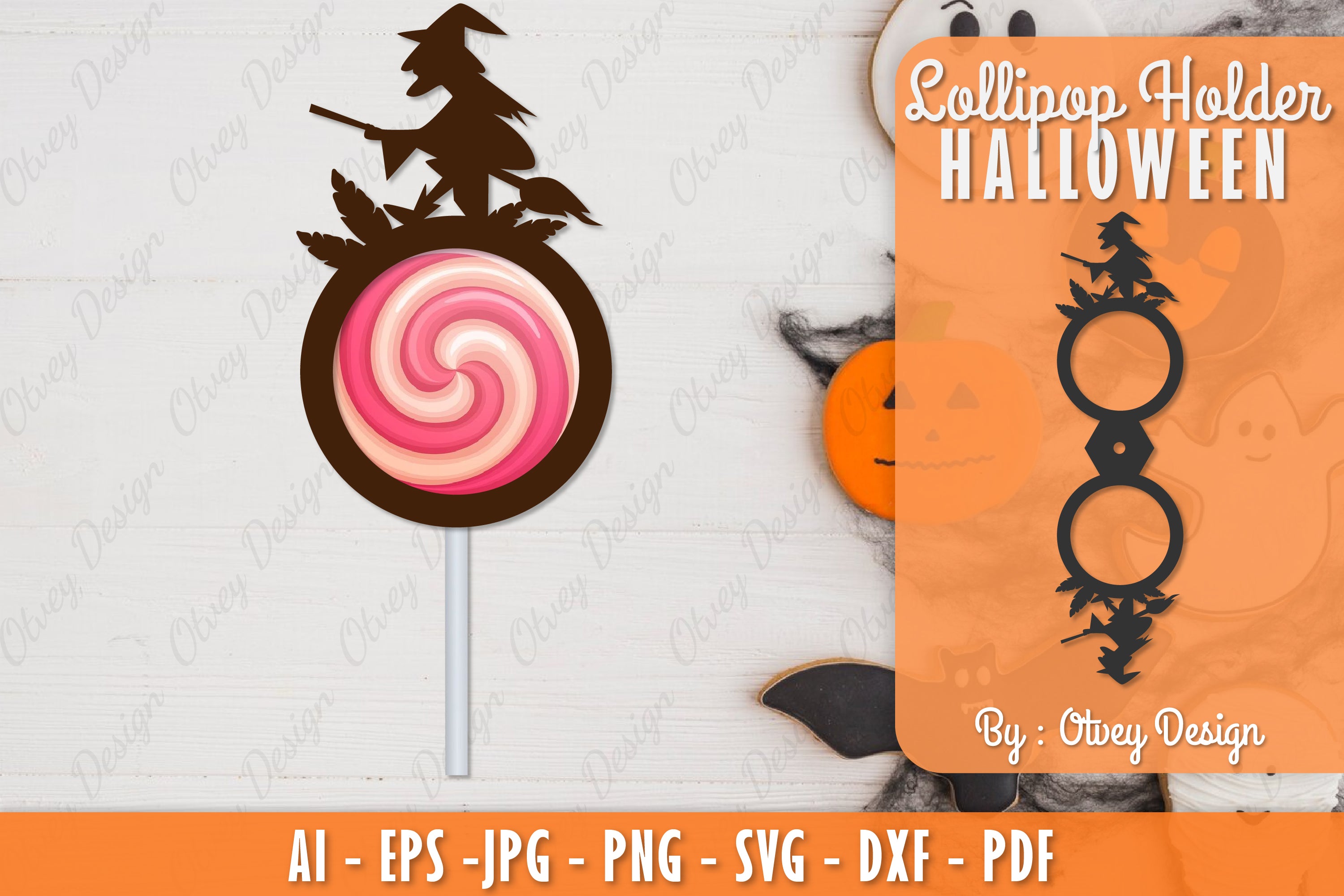 Halloween Lollipop Holder SVG Bundle 3 - CraftNest - Digital Crafting and Art