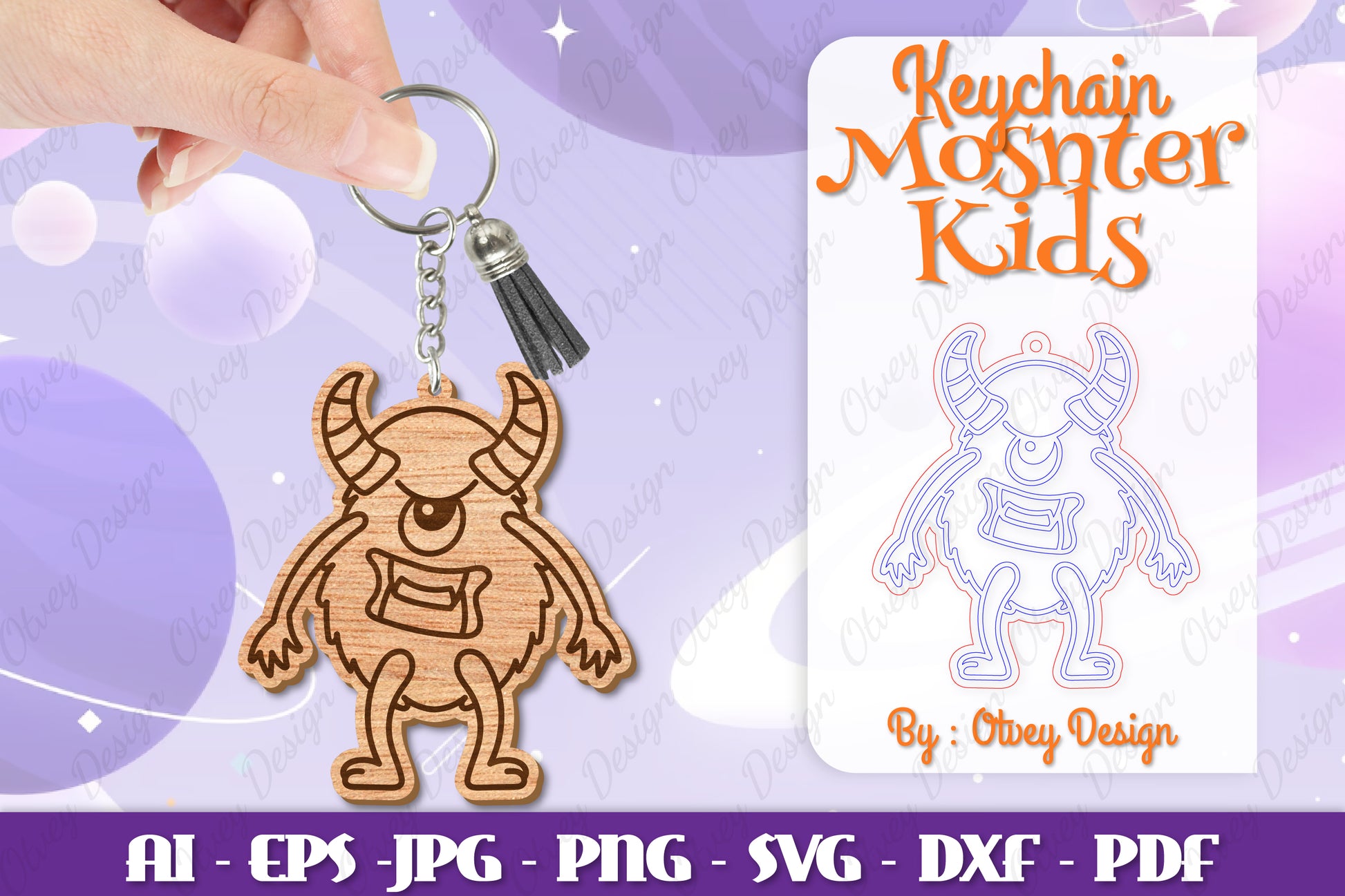 Monster Kids Keychain SVG Bundle 10 - CraftNest - Digital Crafting and Art