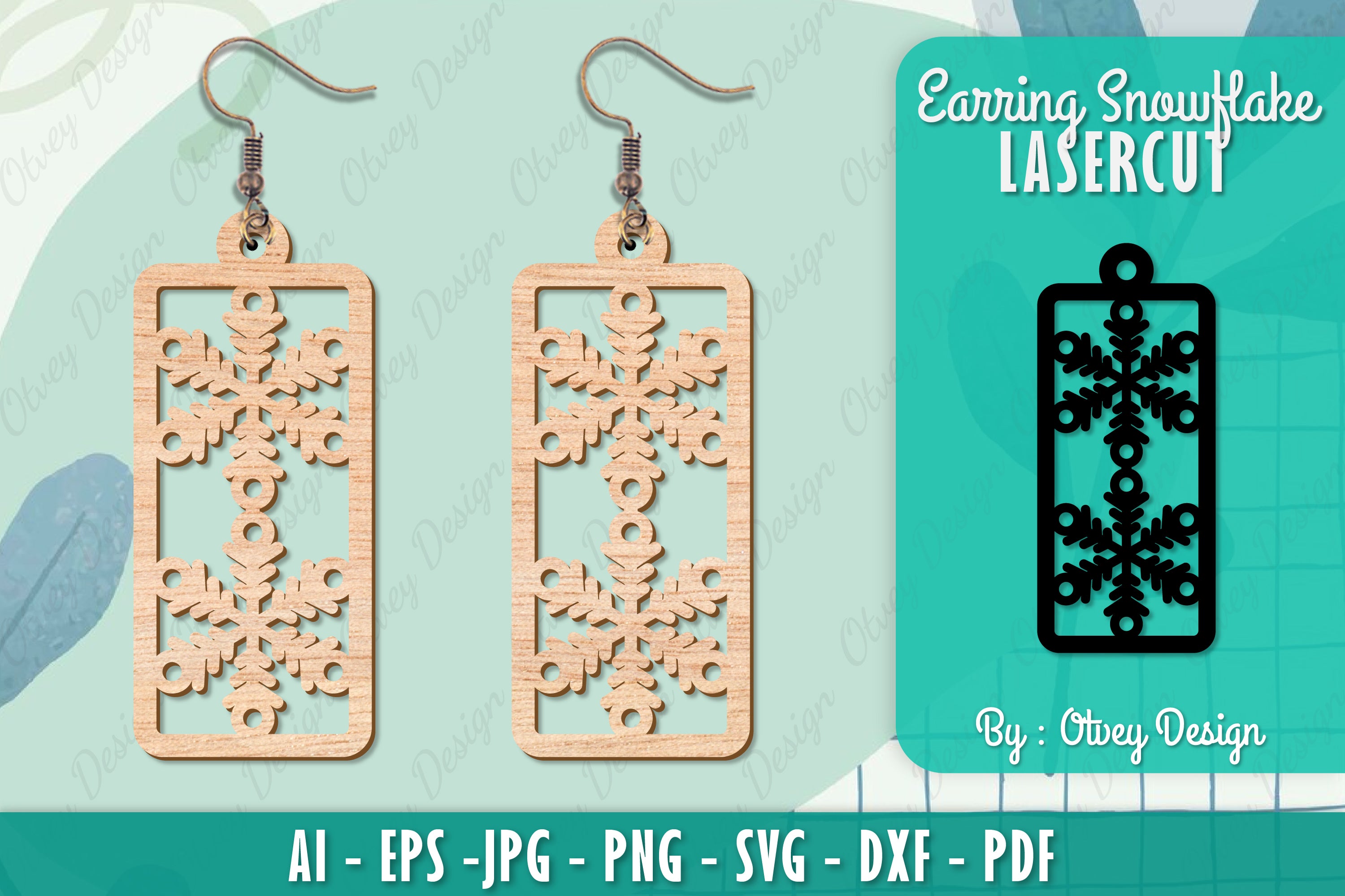 Snowflake Earring Lasercut SVG Bundle 19 - CraftNest - Digital Crafting and Art