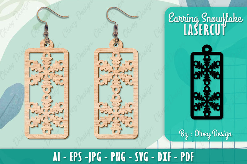 Snowflake Earring Lasercut SVG Bundle 19 - CraftNest - Digital Crafting and Art
