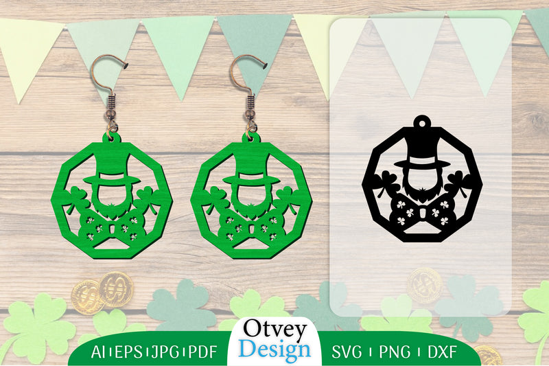 St Patrick's Day Earring Lasercut SVG Bundle 102 - CraftNest - Digital Crafting and Art