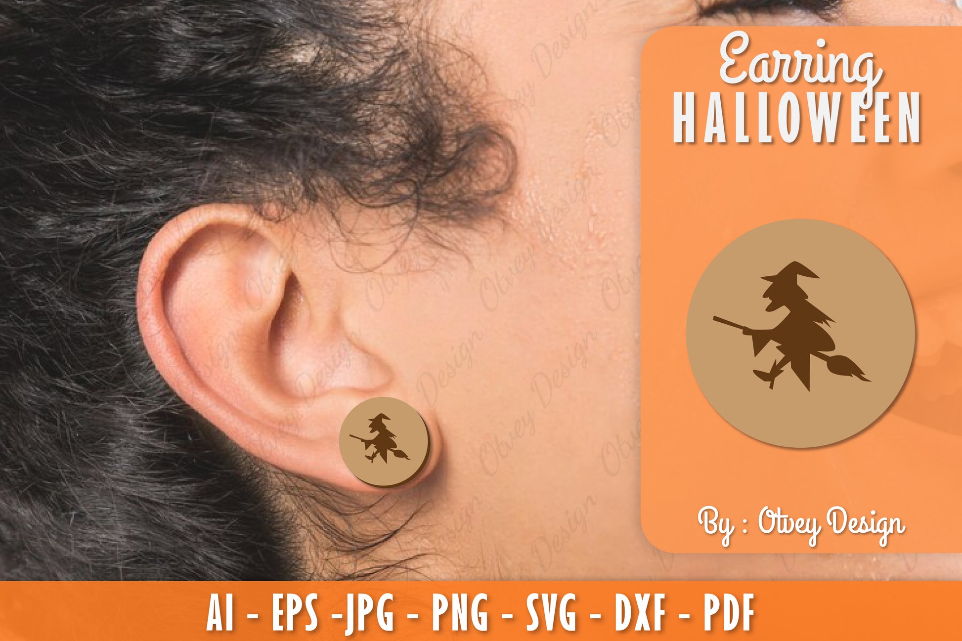 Earring Halloween Lasercut SVG Bundle 63 - CraftNest - Digital Crafting and Art