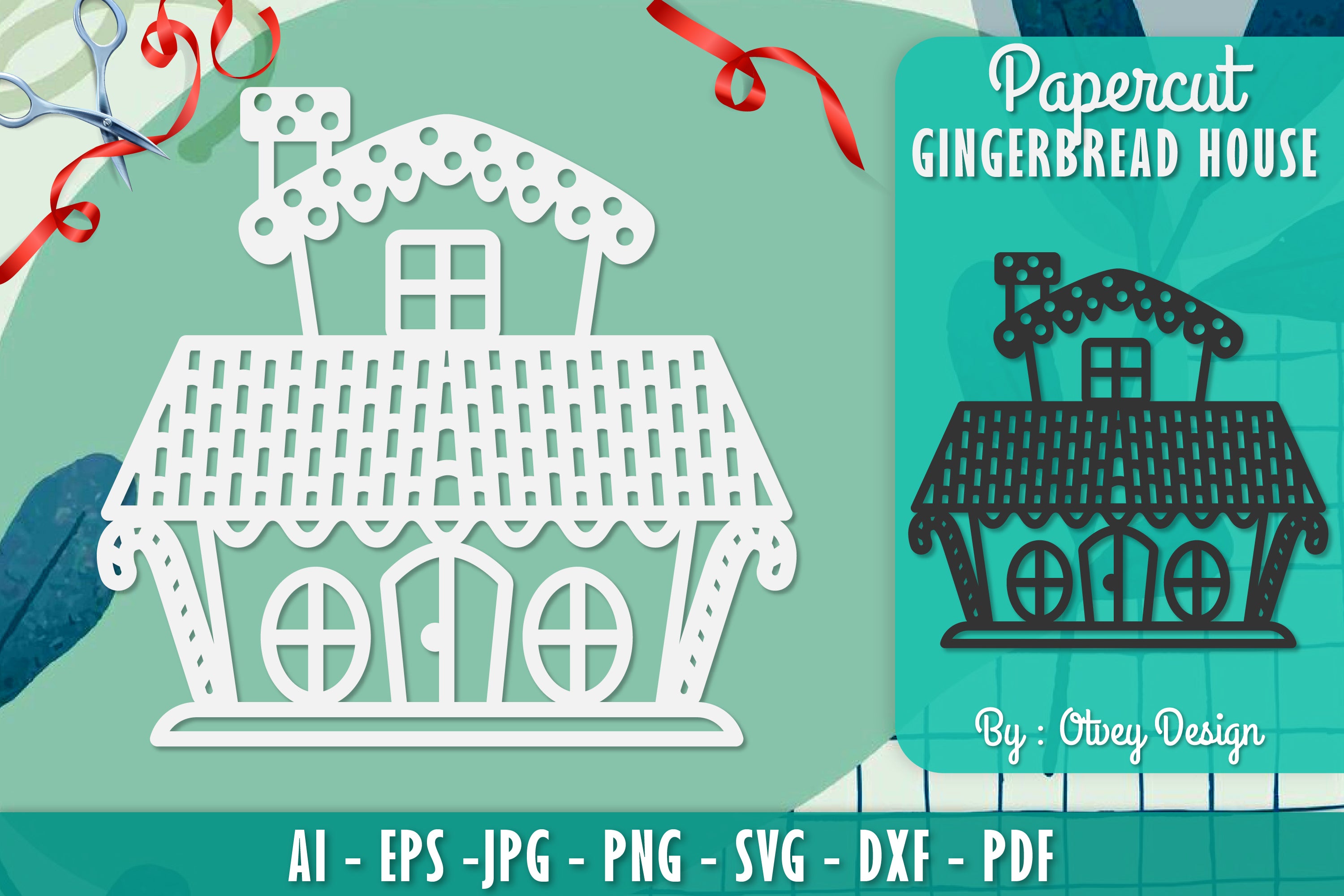 Gingerbread House Papercut SVG Bundle 3 - CraftNest - Digital Crafting and Art