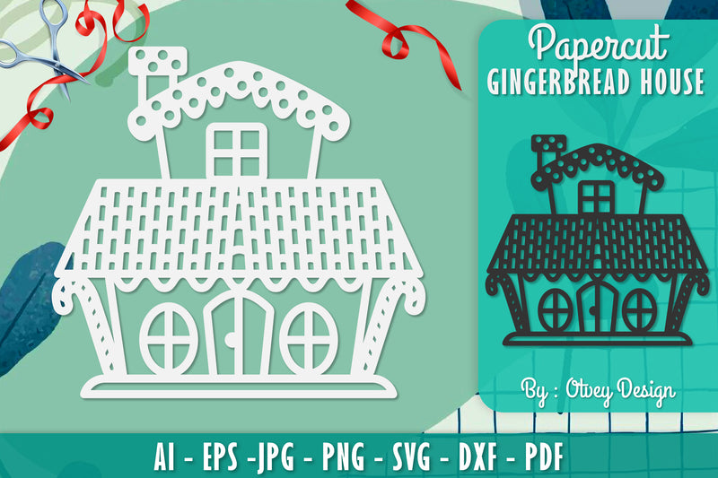Gingerbread House Papercut SVG Bundle 3 - CraftNest - Digital Crafting and Art