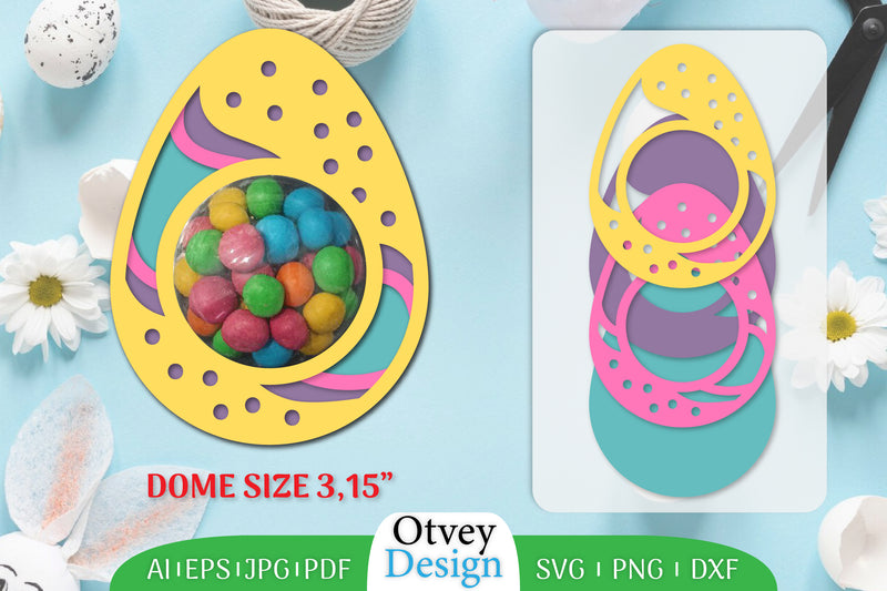 Candy Dome Easter Eggs SVG Bundle 3 - CraftNest - Digital Crafting and Art