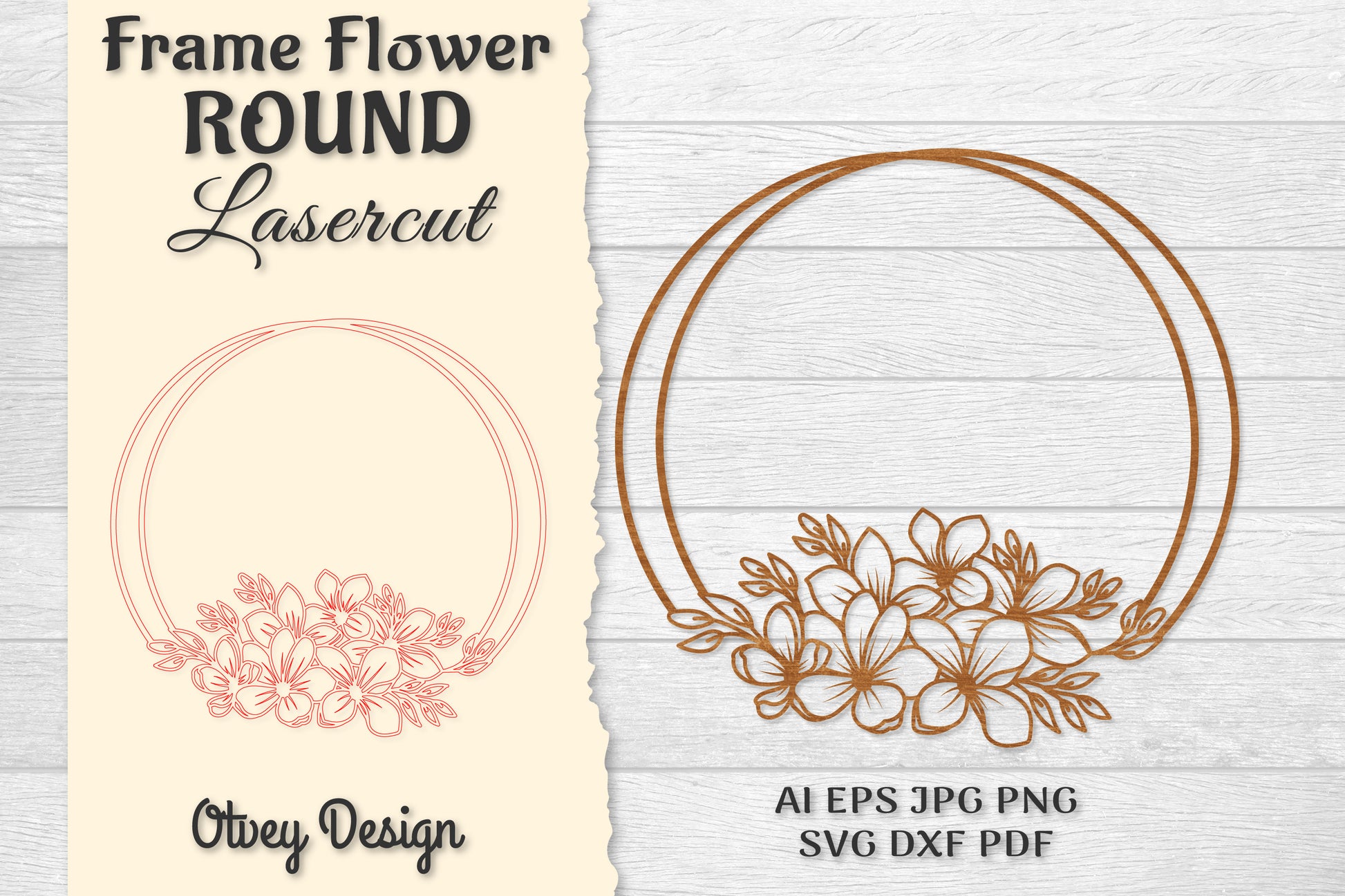 Frame Flower Round Lasercut SVG Bundle 11 - CraftNest - Digital Crafting and Art