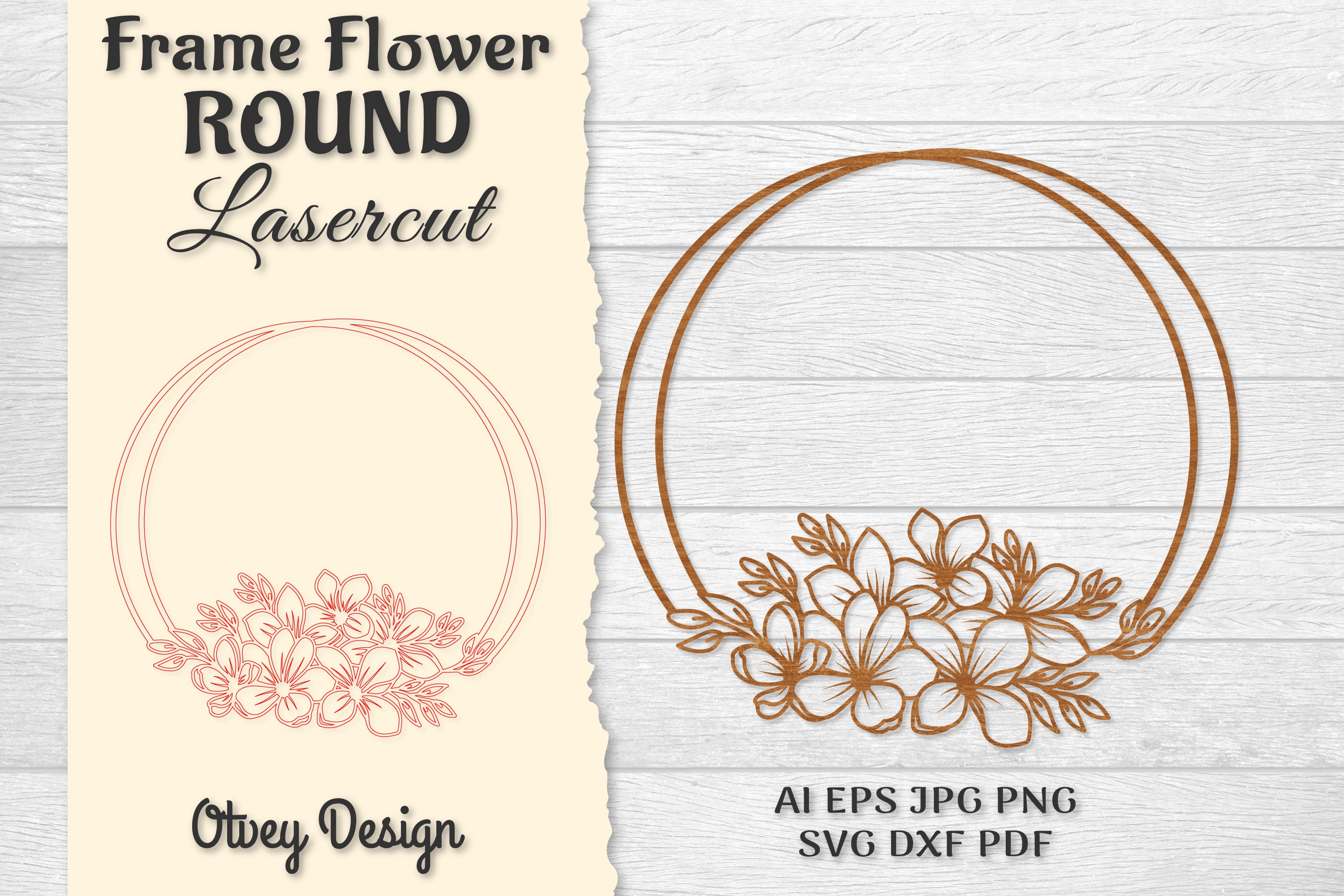Frame Flower Round Lasercut SVG Bundle 11 - CraftNest - Digital Crafting and Art