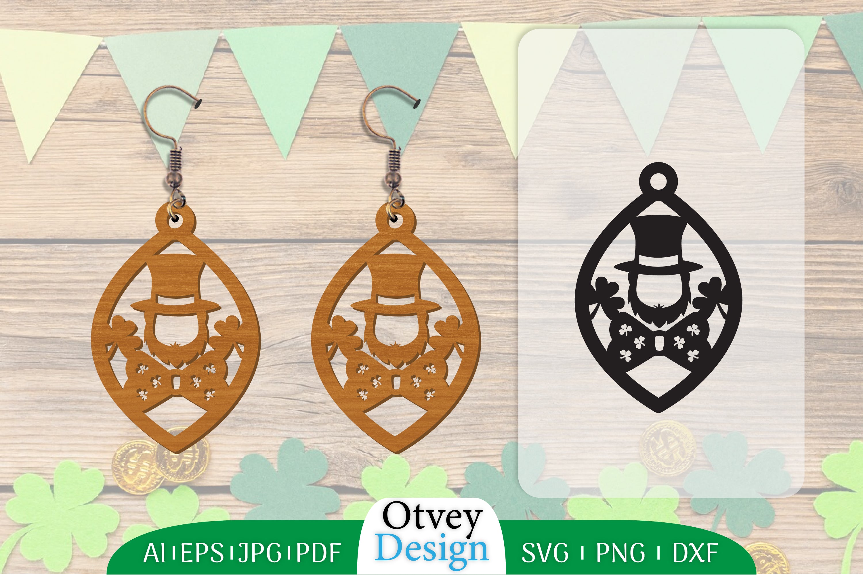 St Patrick's Day Earring Lasercut SVG Bundle 45 - CraftNest - Digital Crafting and Art