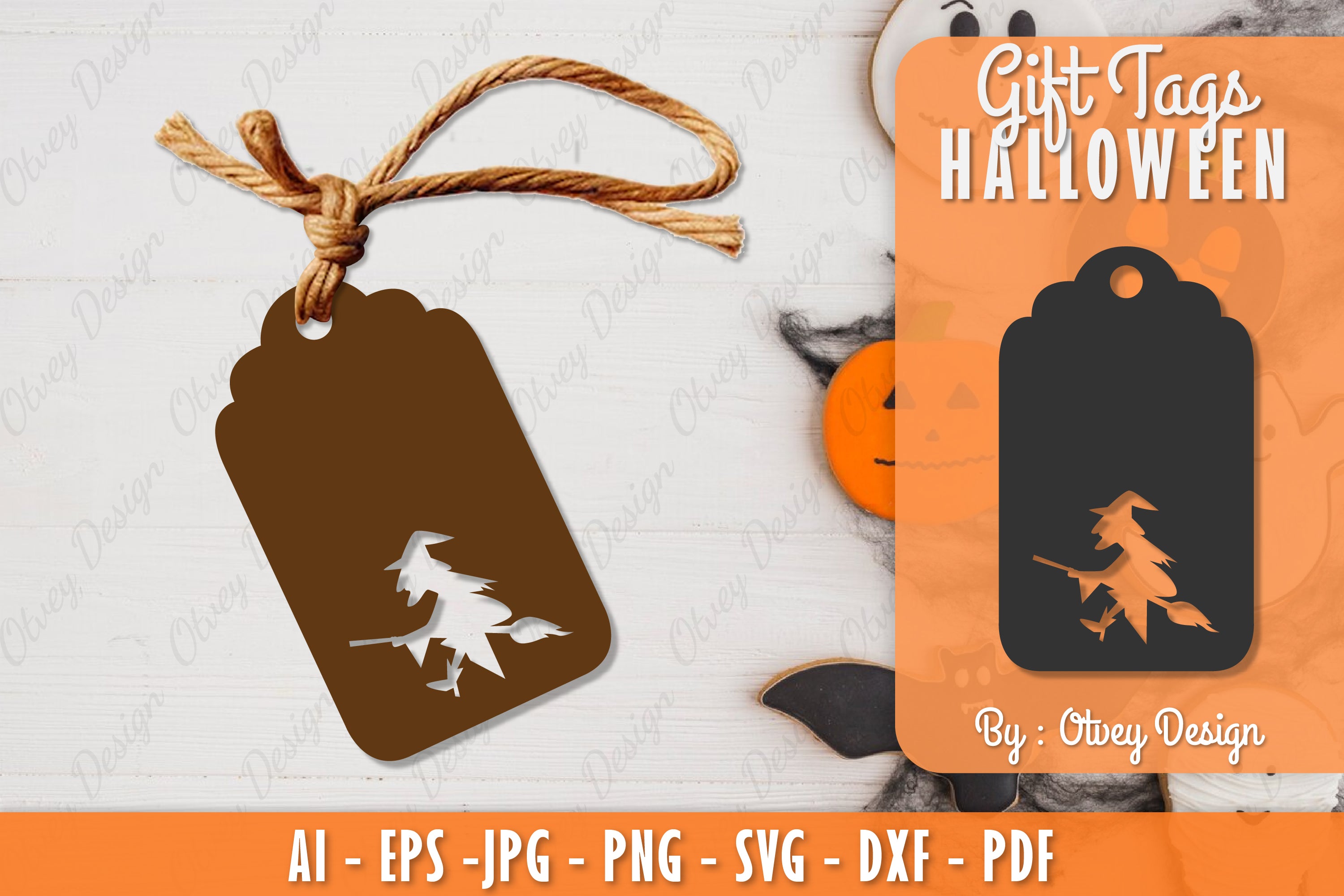 Halloween Gift Tags SVG Bundle 3 - CraftNest - Digital Crafting and Art