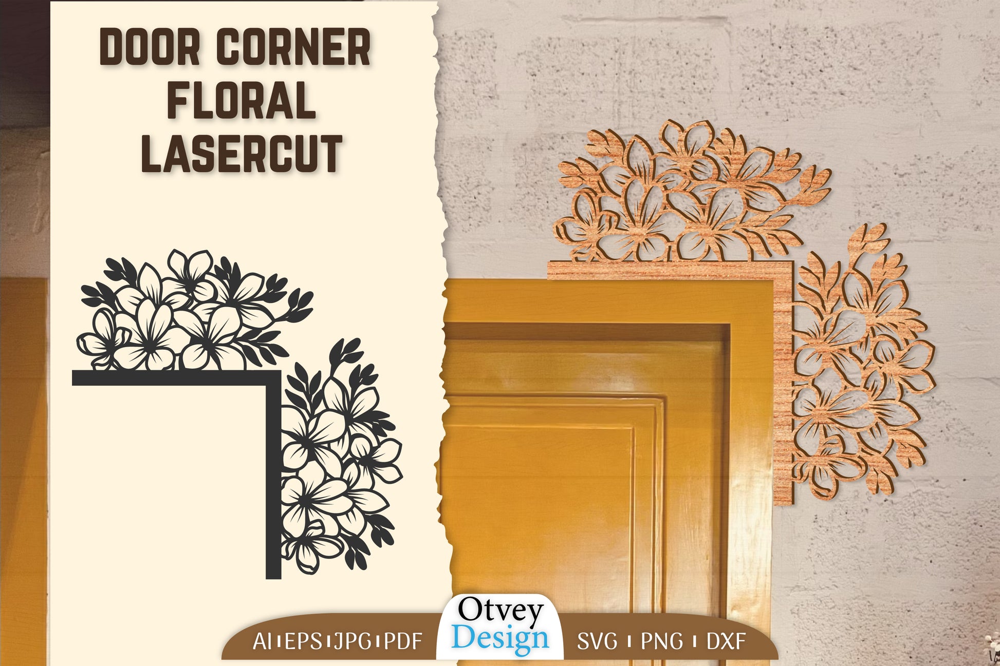 8085 Door Corner Floral Lasercut SVG Bundle - CraftNest - Digital Crafting and Art