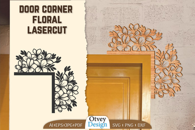 8085 Door Corner Floral Lasercut SVG Bundle - CraftNest - Digital Crafting and Art