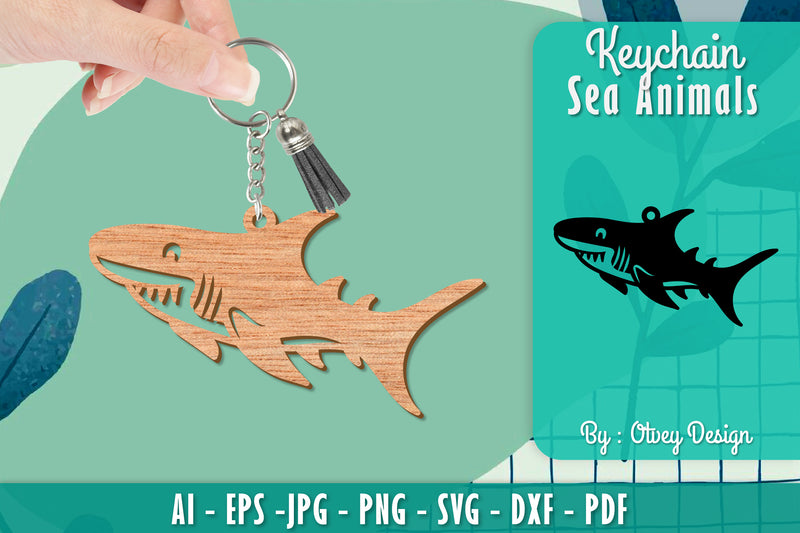 Keychain Sea Animals Lasercut SVG Bundle 3 - CraftNest - Digital Crafting and Art