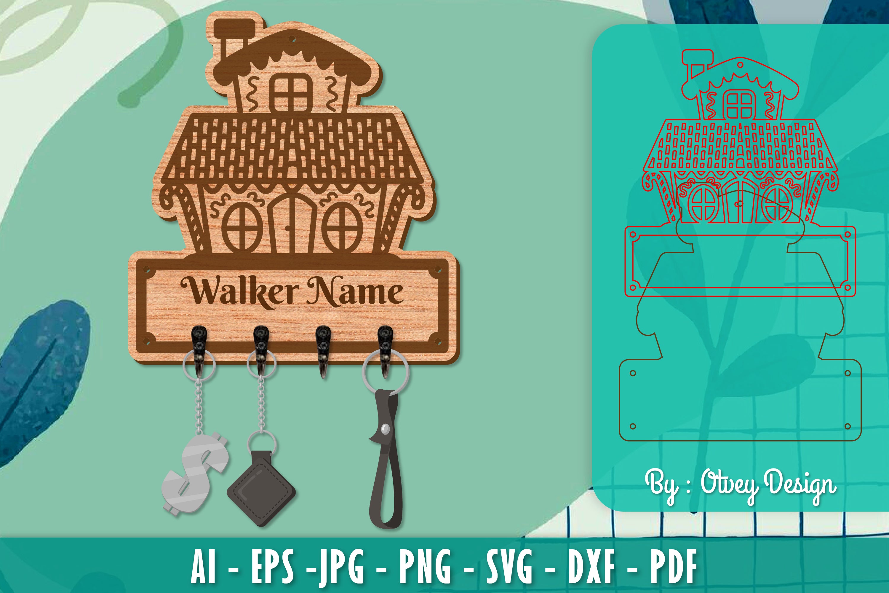 Christmas Family Keychain Home Key Holder SVG Bundle 3 - CraftNest - Digital Crafting and Art