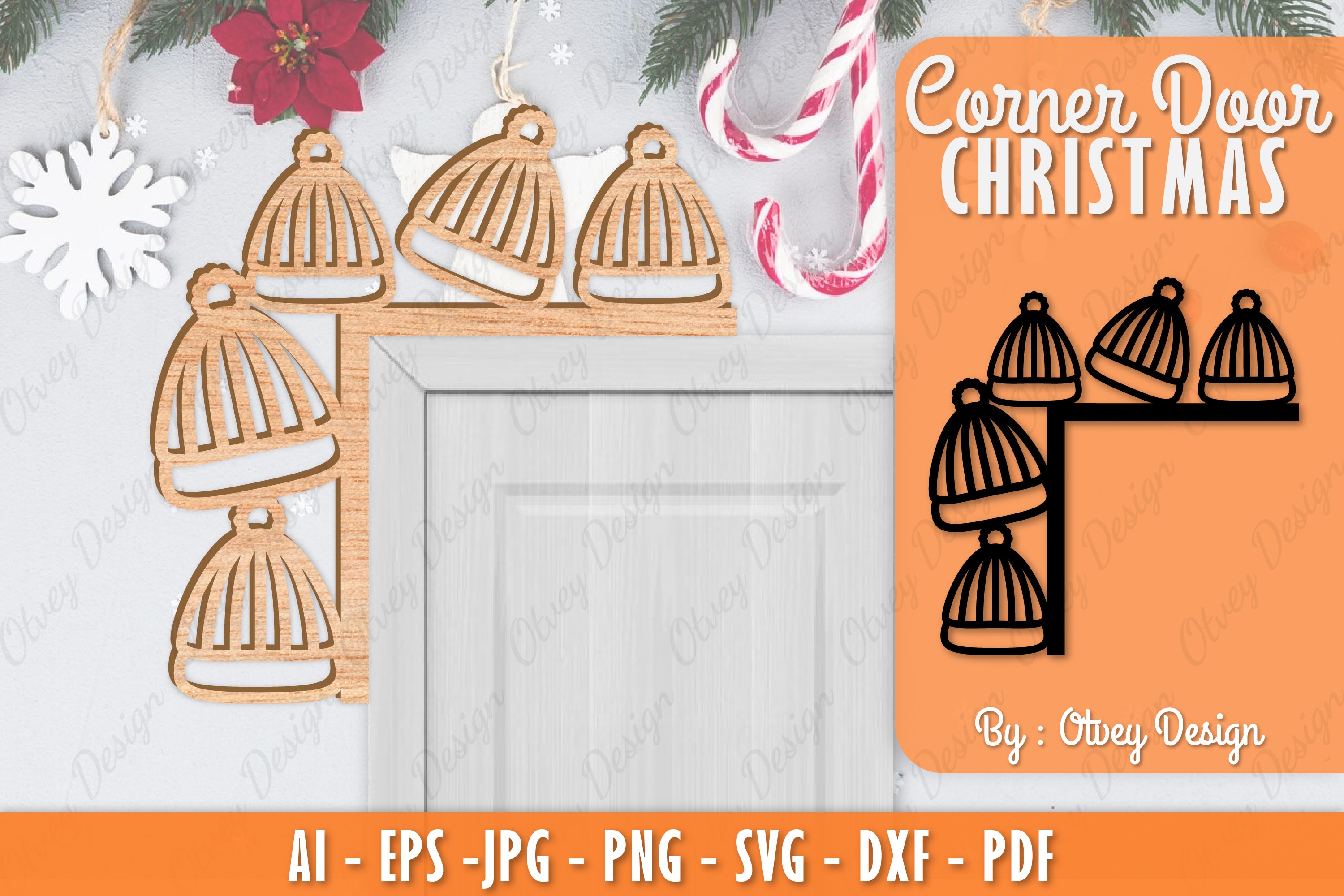 Christmas Corner Door SVG Bundle 3 - CraftNest - Digital Crafting and Art