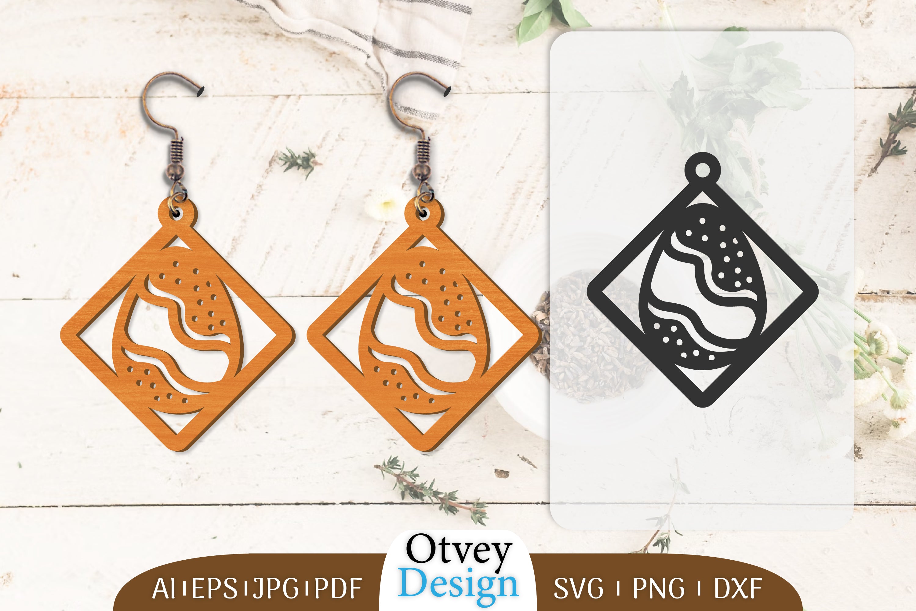 Happy Easter Egg Earring Lasercut SVG Bundle 15 - CraftNest - Digital Crafting and Art