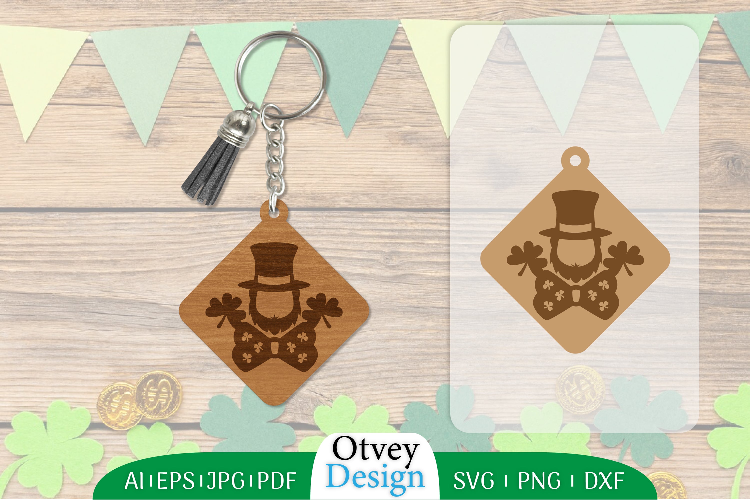 St Patrick's Day Keychain SVG Bundle 37 - CraftNest - Digital Crafting and Art
