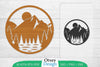 Sunset Mountain Lasercut Wall Decor SVG Bundle