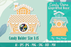 Gingerbread House Candy Holder SVG Bundle 3 - CraftNest - Digital Crafting and Art