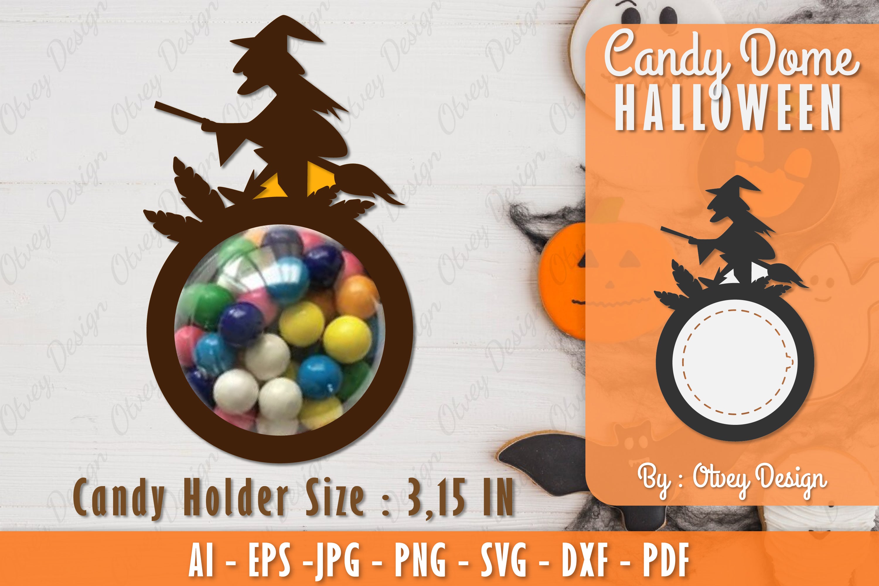 Halloween Candy Dome SVG Bundle 3 - CraftNest - Digital Crafting and Art